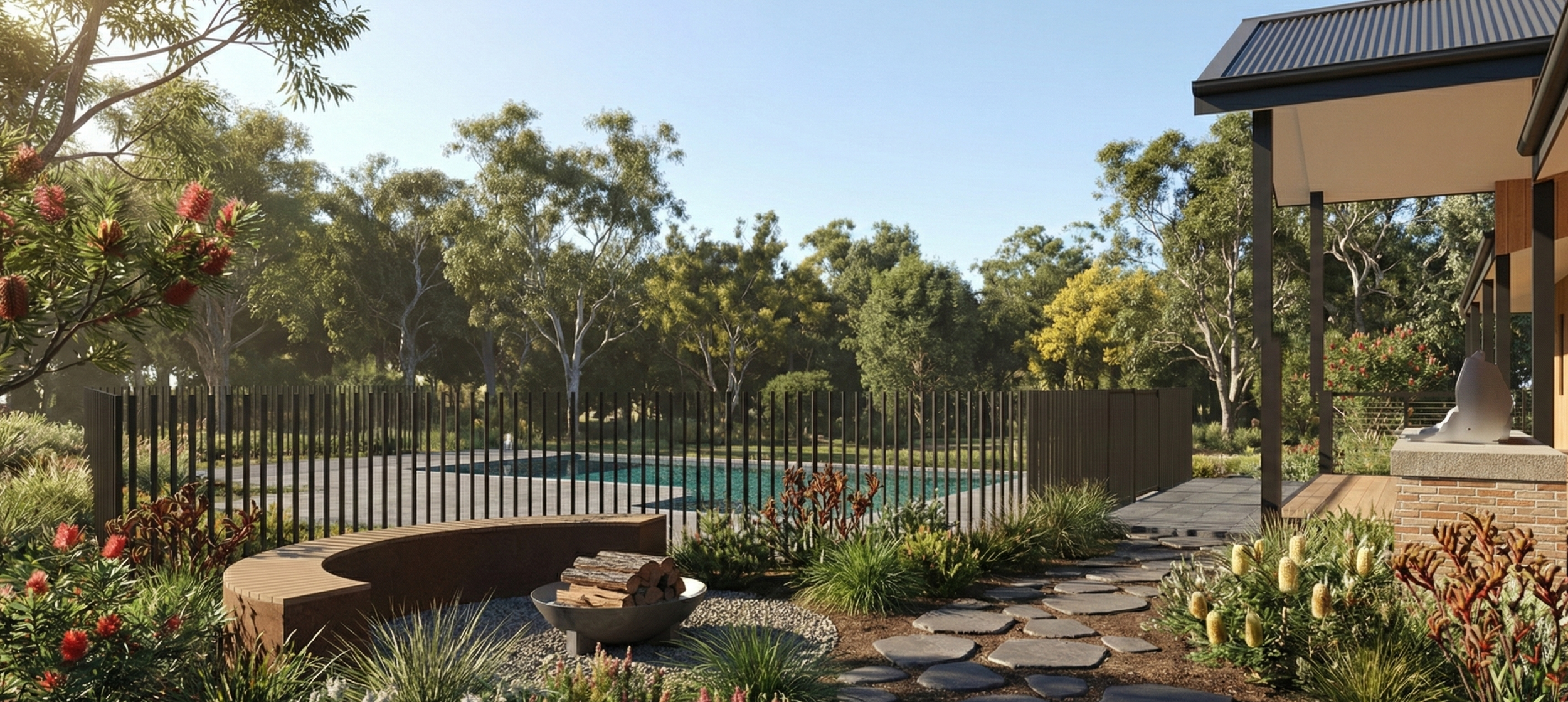 Landscape design consultation for a custom home in Melbourne.