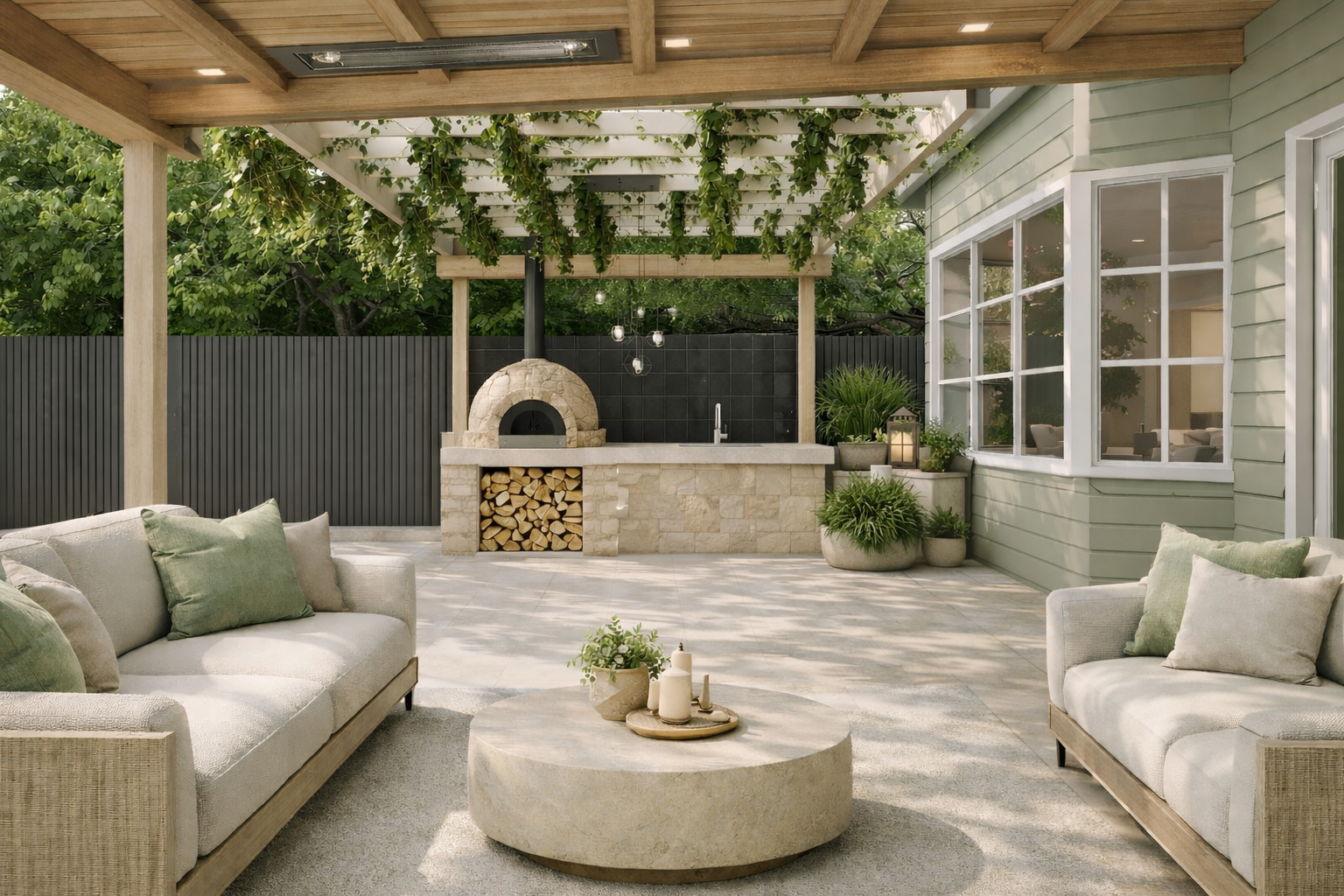 A completed Rycor project showcasing a luxury home with finished landscaping.