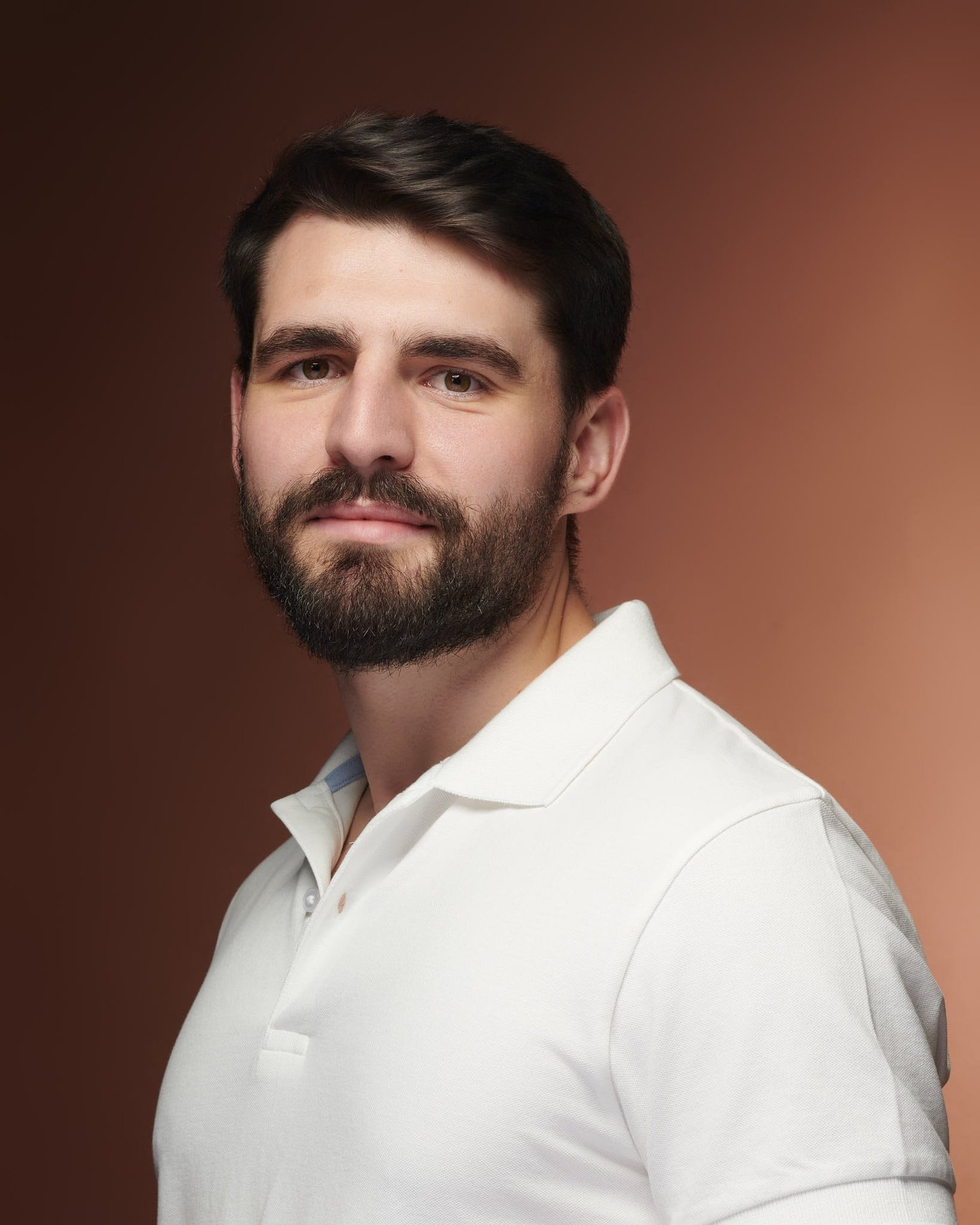 Portrait corporatif — arrière-plan de marque personnalisé