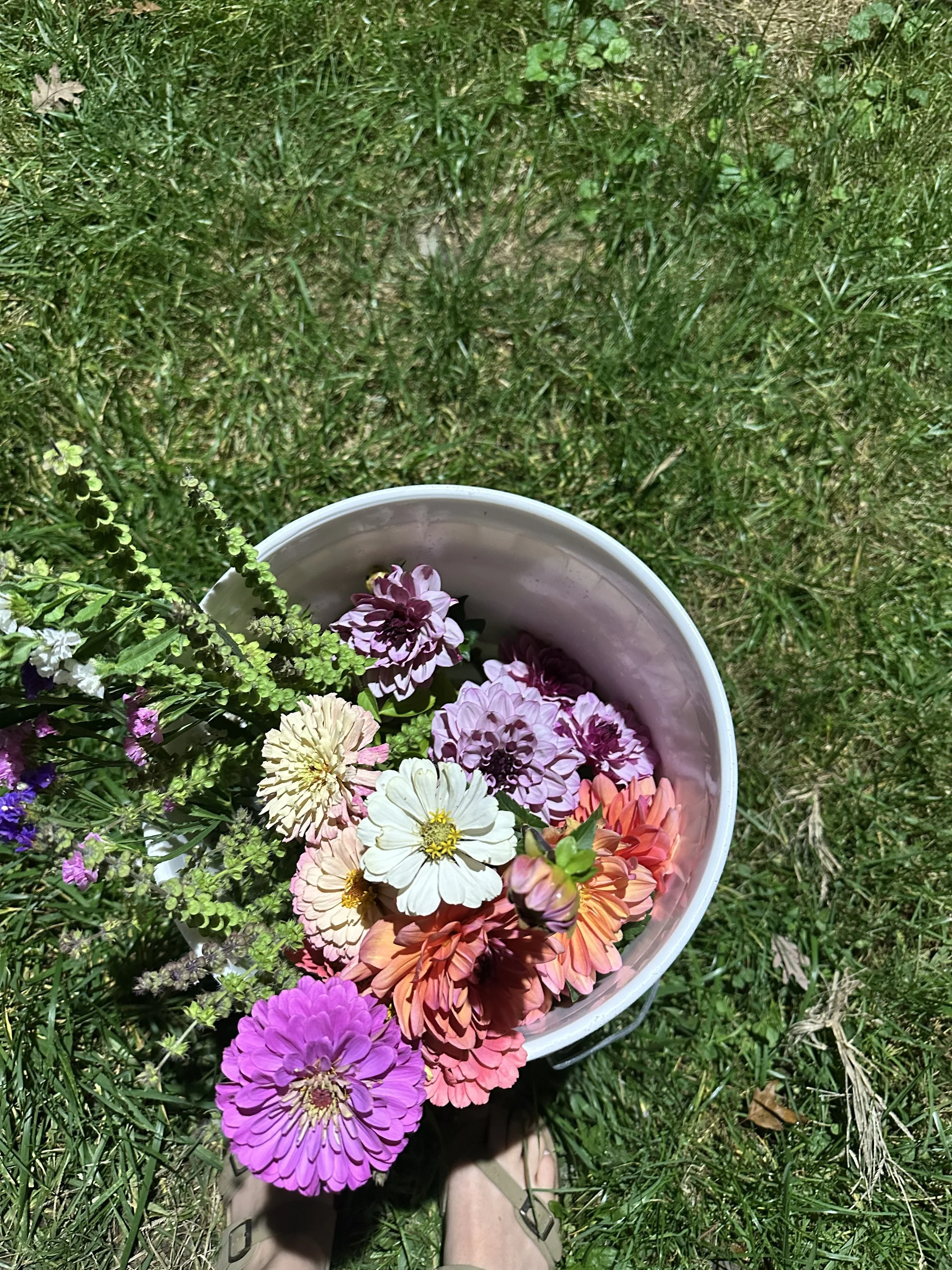 summer flower bucket 