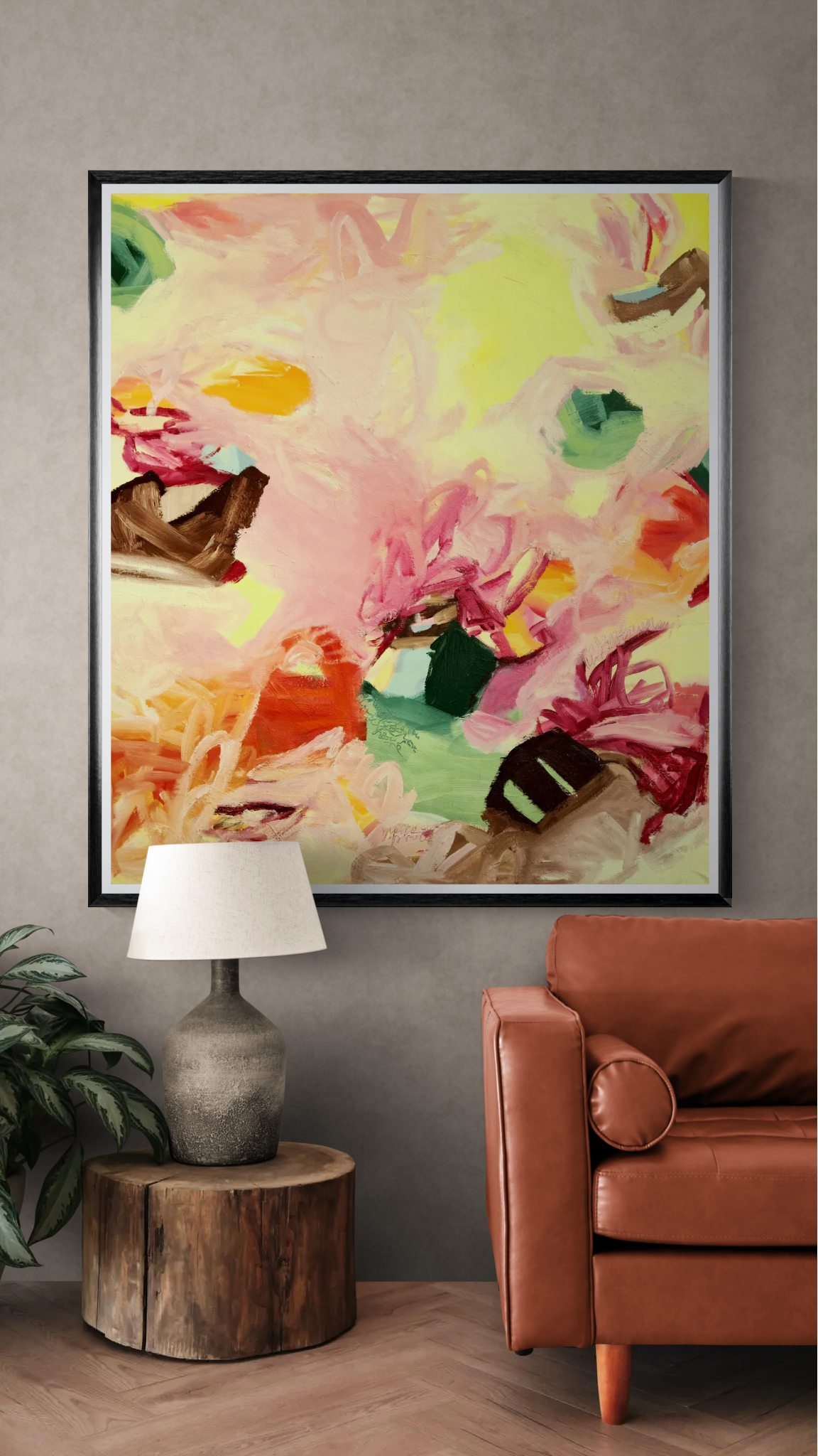 "ICE CREAM - eine Nacht in der Eisdiele", Ölfarben auf Leinwand, 130 x 140 cm