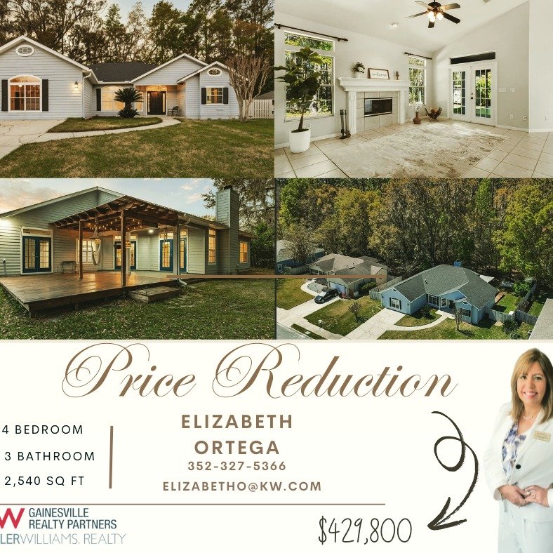 Price Drop Alert ‼️ 

Exciting news 🎉 don't miss out on this amazing opportunity to own your dream home at a better price 💸
Act fast before it's gone 🚀 

For More Information ⬇️ 

📱 352-327-5366
📍 Keller Williams Gainesville Realty Partners
🏠 E
