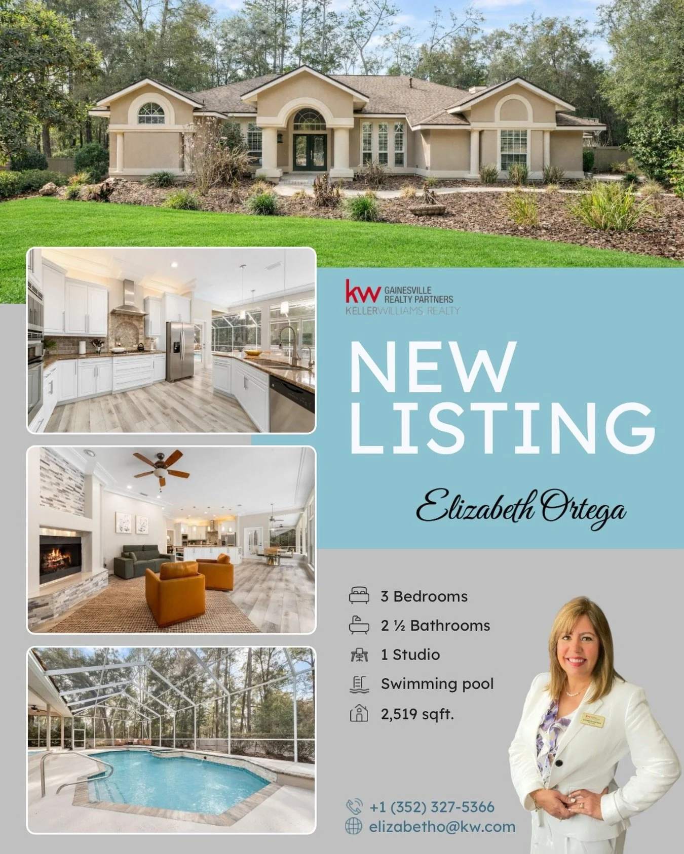 Welcome to this beauty located in the highly desirable Haile Plantation community in Gainesville! 🏡💫

✨ 3 Bedrooms 🛏️
✨ 2.5 Bathrooms 🛁
✨ Private Studio 🖥️ (perfect for a home office, gym, or guest space)
✨ Sparkling Pool 🏊&zwj;♀️🌊
✨ Close to 