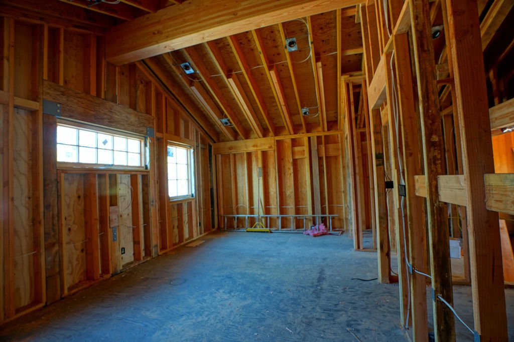 large framed room new construction