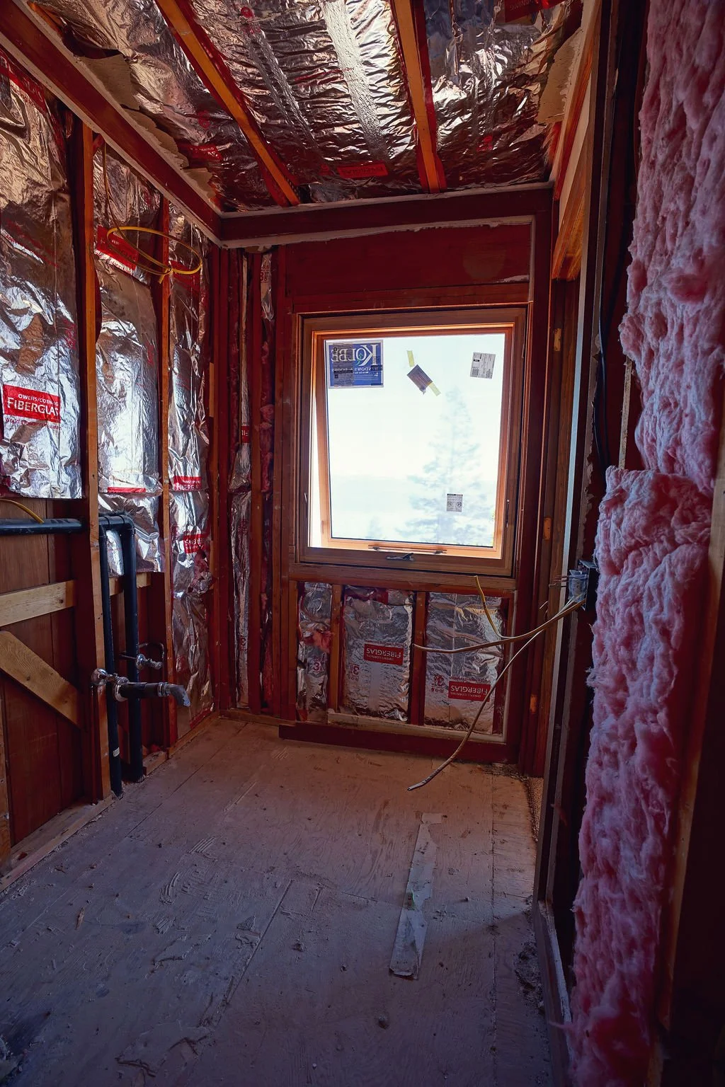 insulation in new construction bathroom