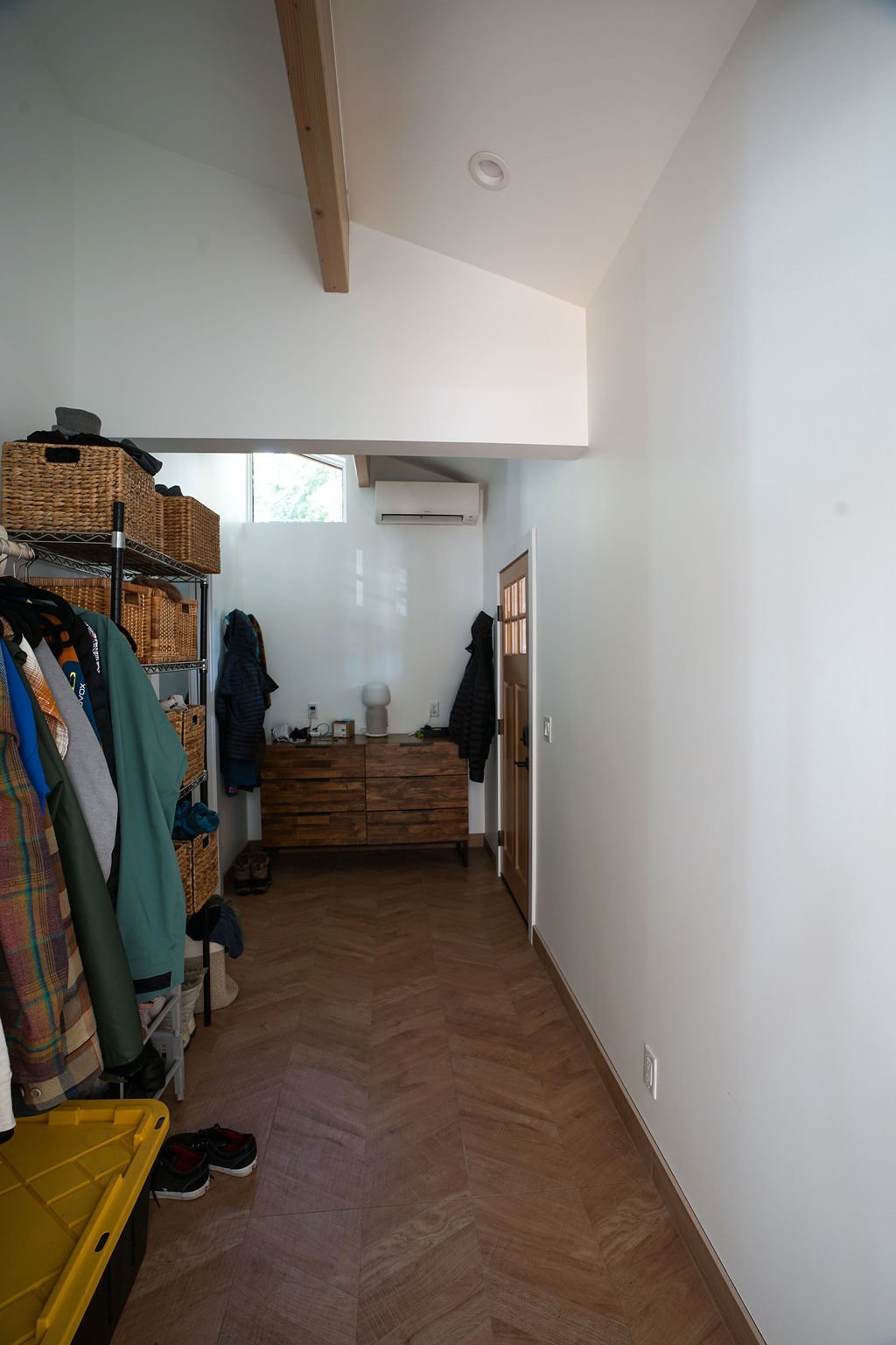 entryway of adu with clothing storage