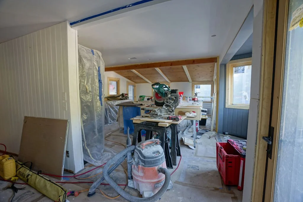 kitchen with tools in process of remodel