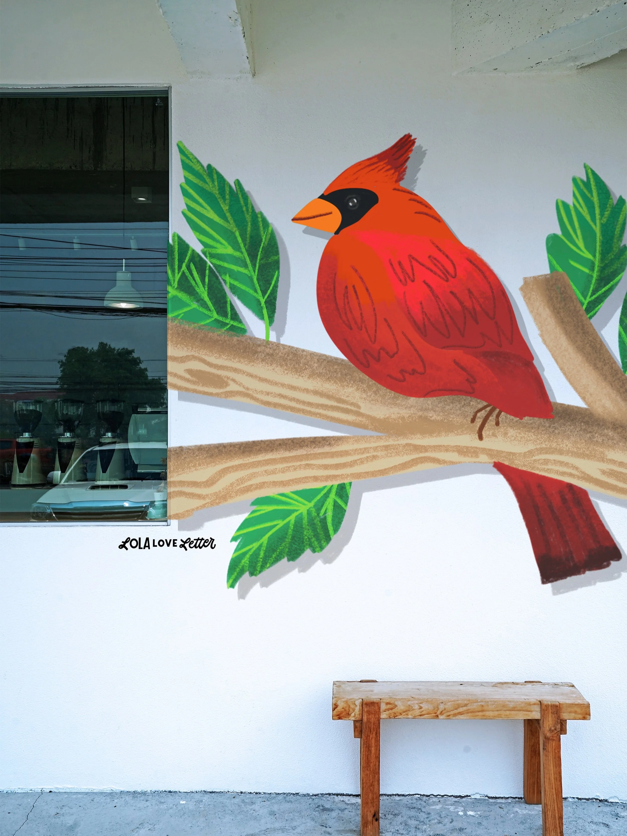 Revisiting an old illustration just for fun! I would love to paint this cardinal someday. 🕊️❤️
.
.
#centralfloridaartist #floridamuralist #artinpublicplaces #orlandoartist #muralpainting