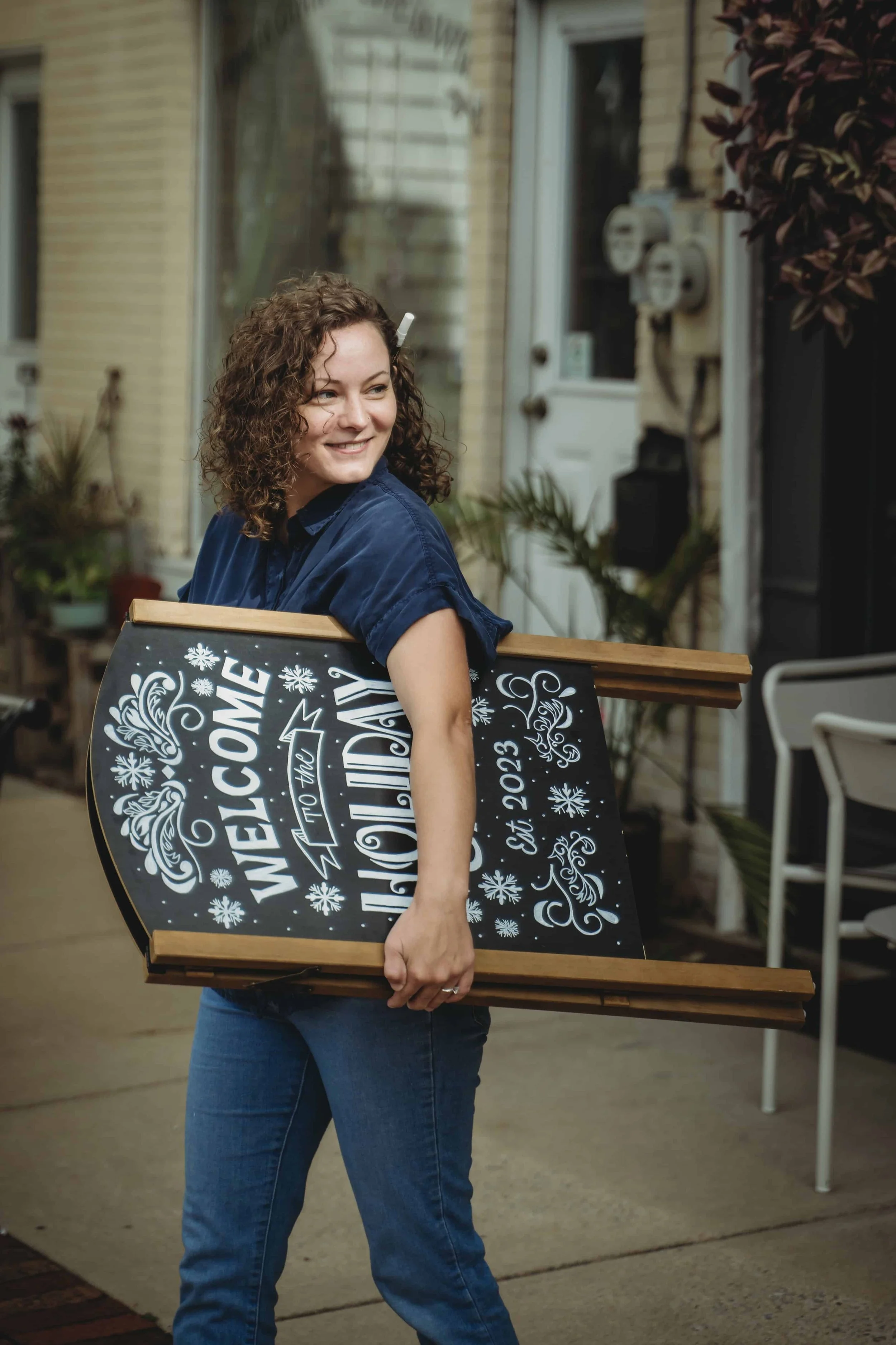 chalk art woman