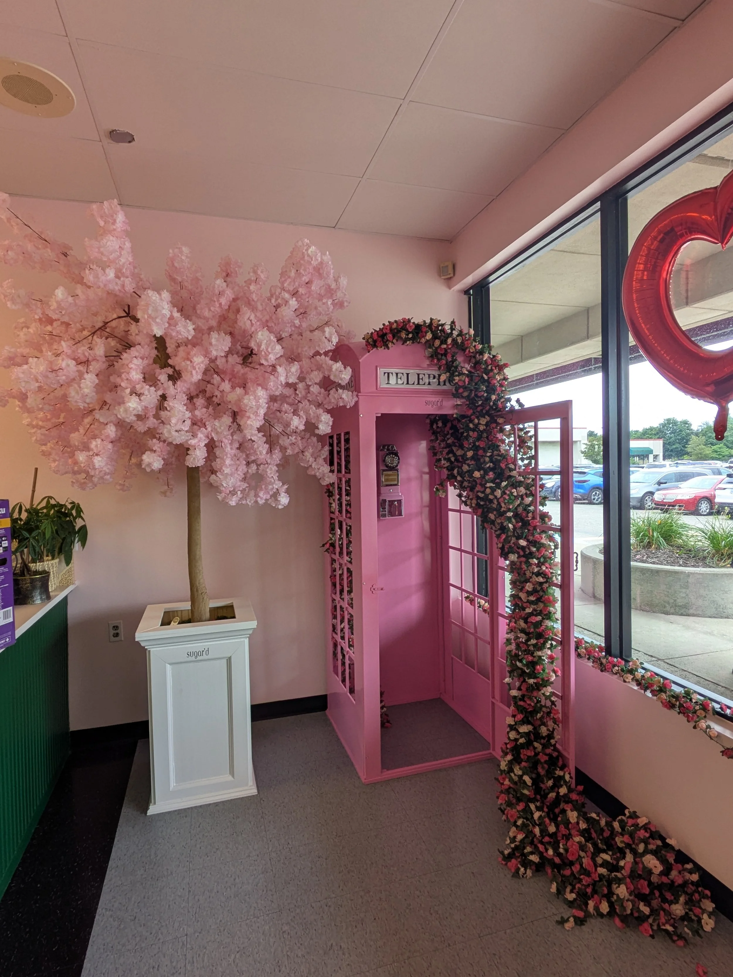Flowing Flower Phone Booth