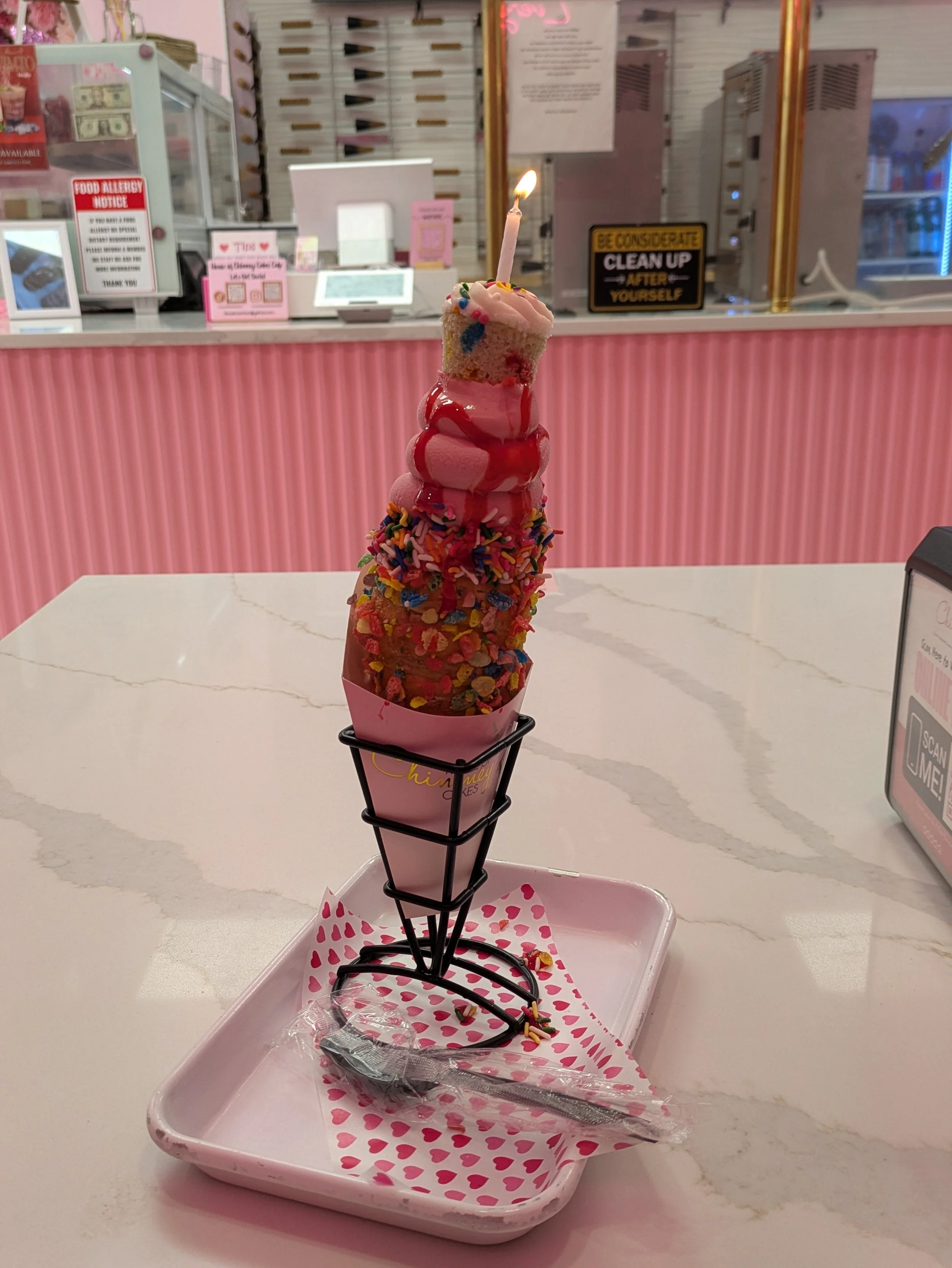 Birthday Cake Chimney Cake