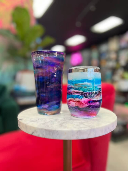Tumbler Fluid Art