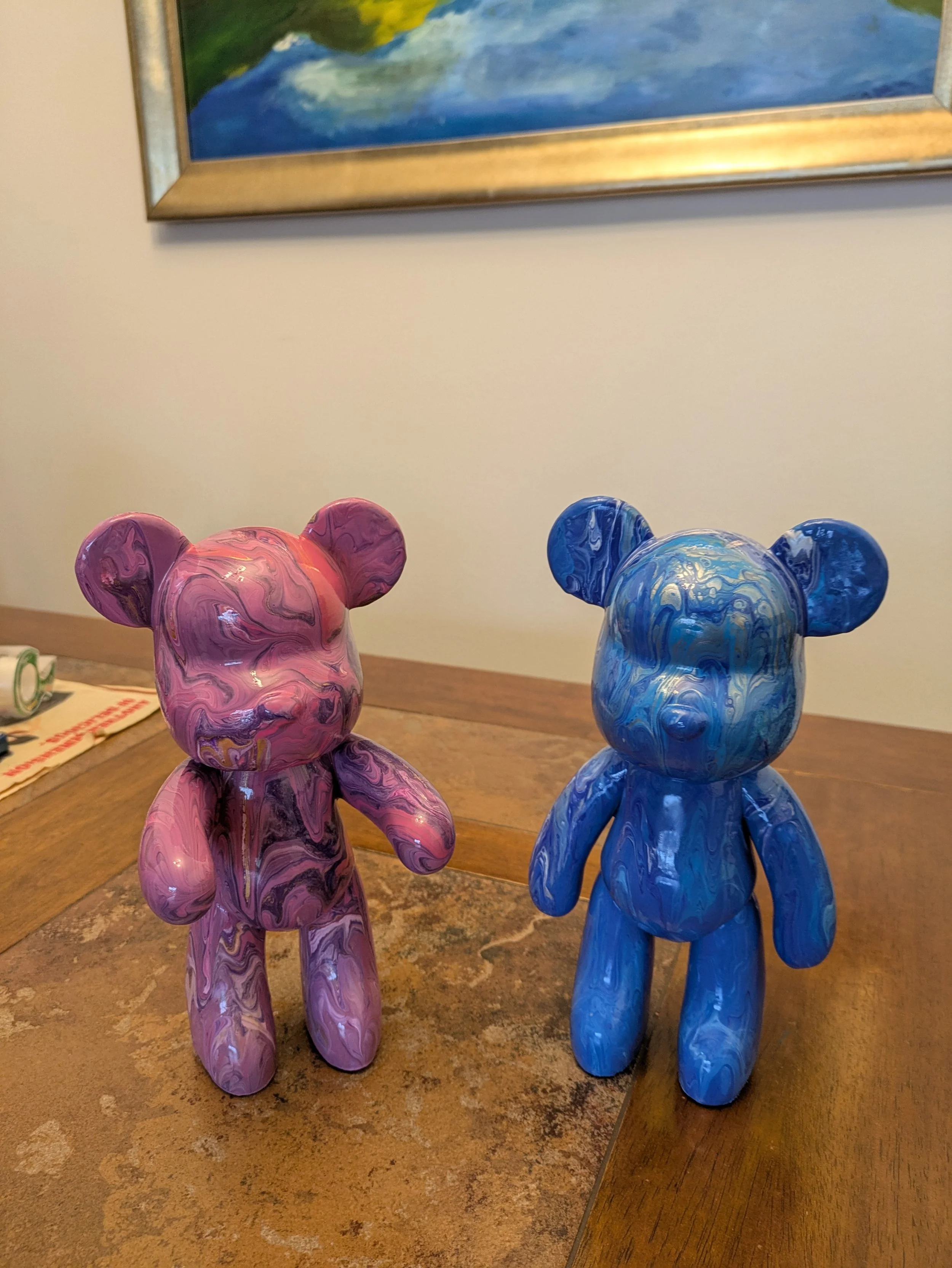 Fluid Art Bears I Made with My Boyfriend <3