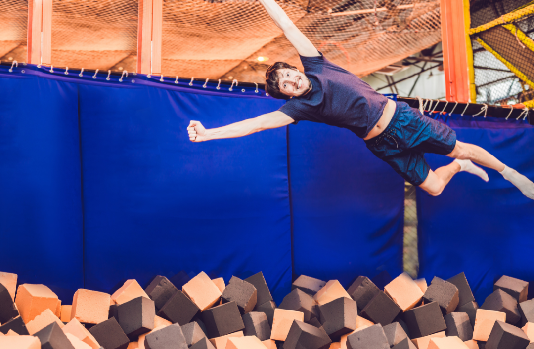 Jumping Into a Foam Pit