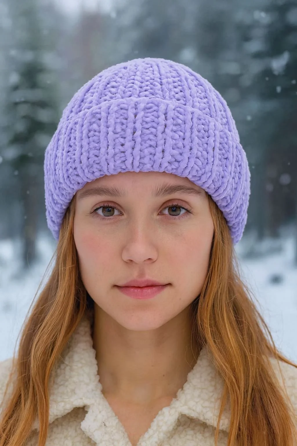 gorro lila con modelo de frente.jpg