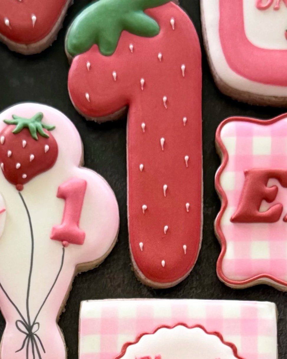 Strawberry "1" Cookie Cutter STL