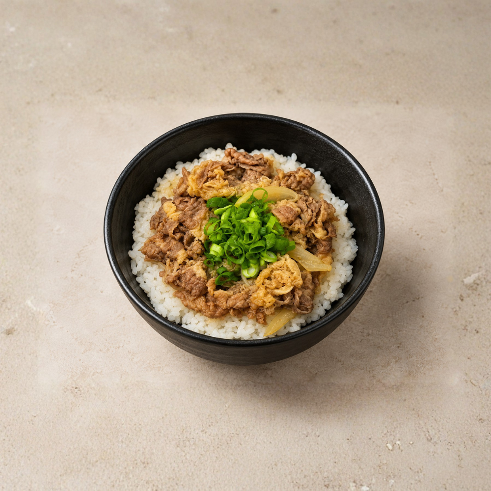 SHORI's classic gyudon. Thinly sliced beef simmered in our signature dashi. Pure comfort.
