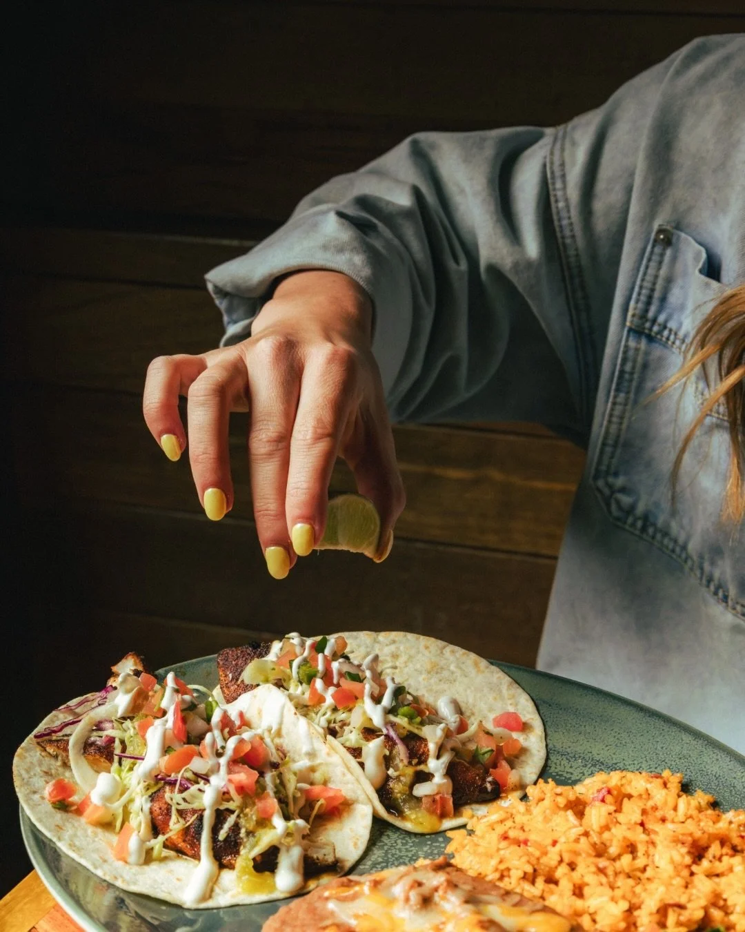 Our Blackened Fish Tacos are a crowd favorite for a reason. 🌮

They&rsquo;re loaded with chipotle chile blackening spice, serrano slaw, tomatillo salsa, pico de gallo, and garlic crema, so basically they&rsquo;re ridiculously good.

Not a fish perso