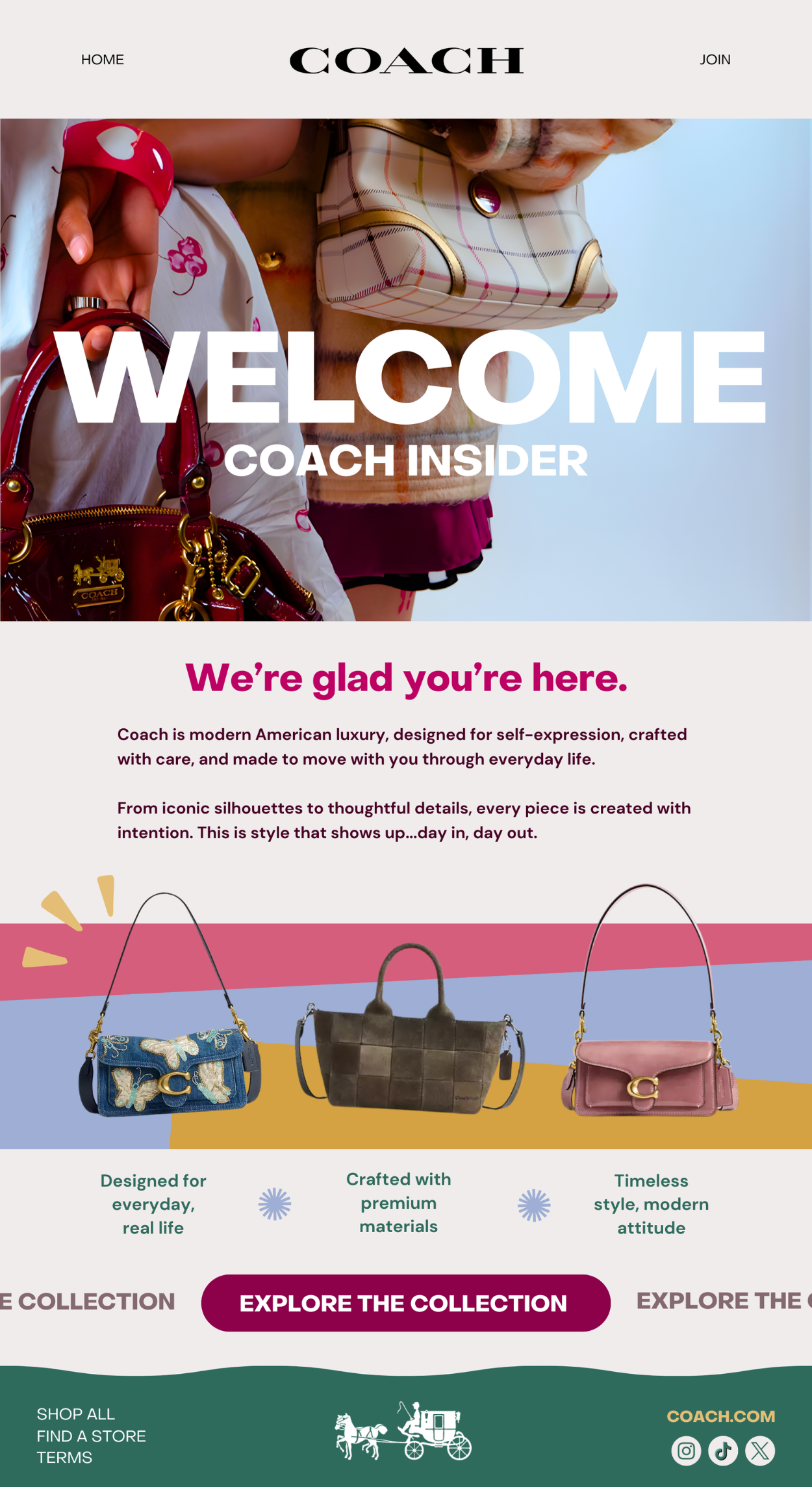 Coach: Welcome Flow Email #1 - Brand Introduction