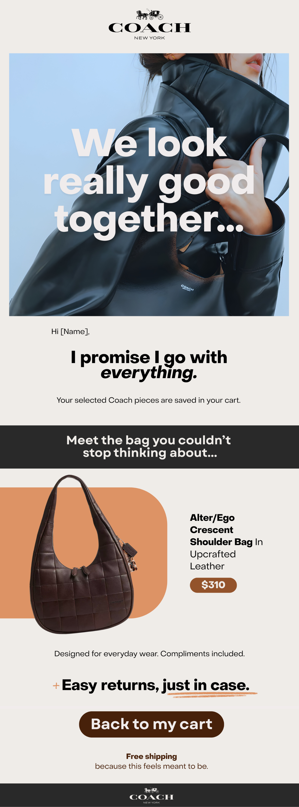 Coach: Abandoned Cart Email