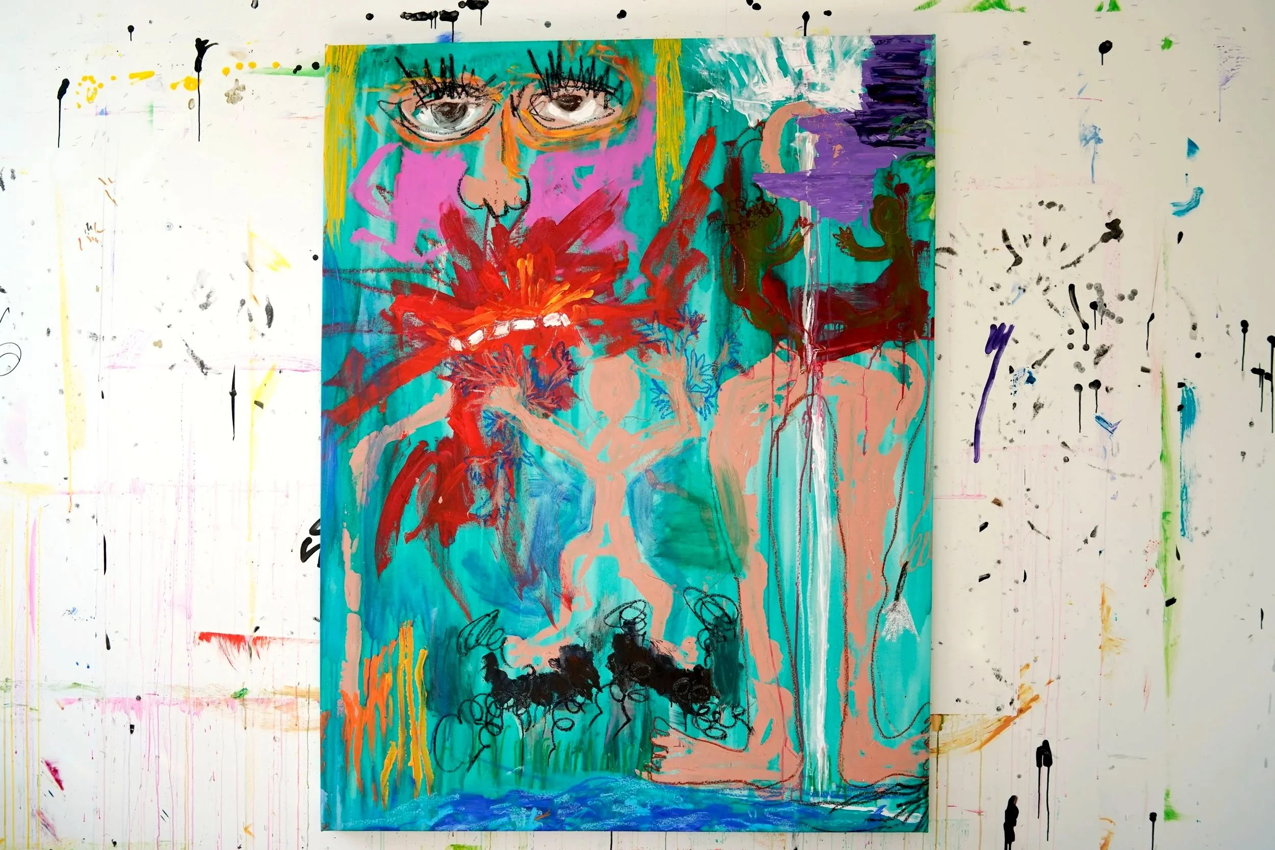 Leaning into Feeling, 2024, Acrylic on Canvas, 60x46