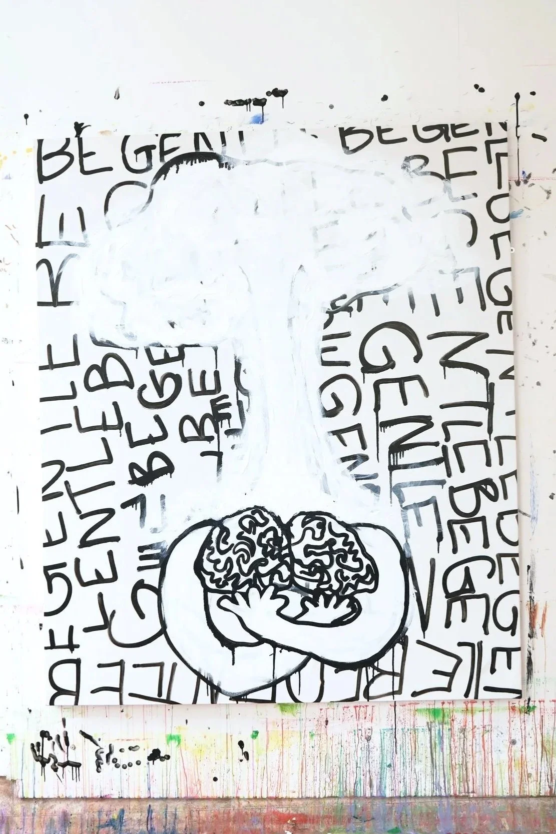 Be Gentle, 50 x 60, mixed media, 2024.