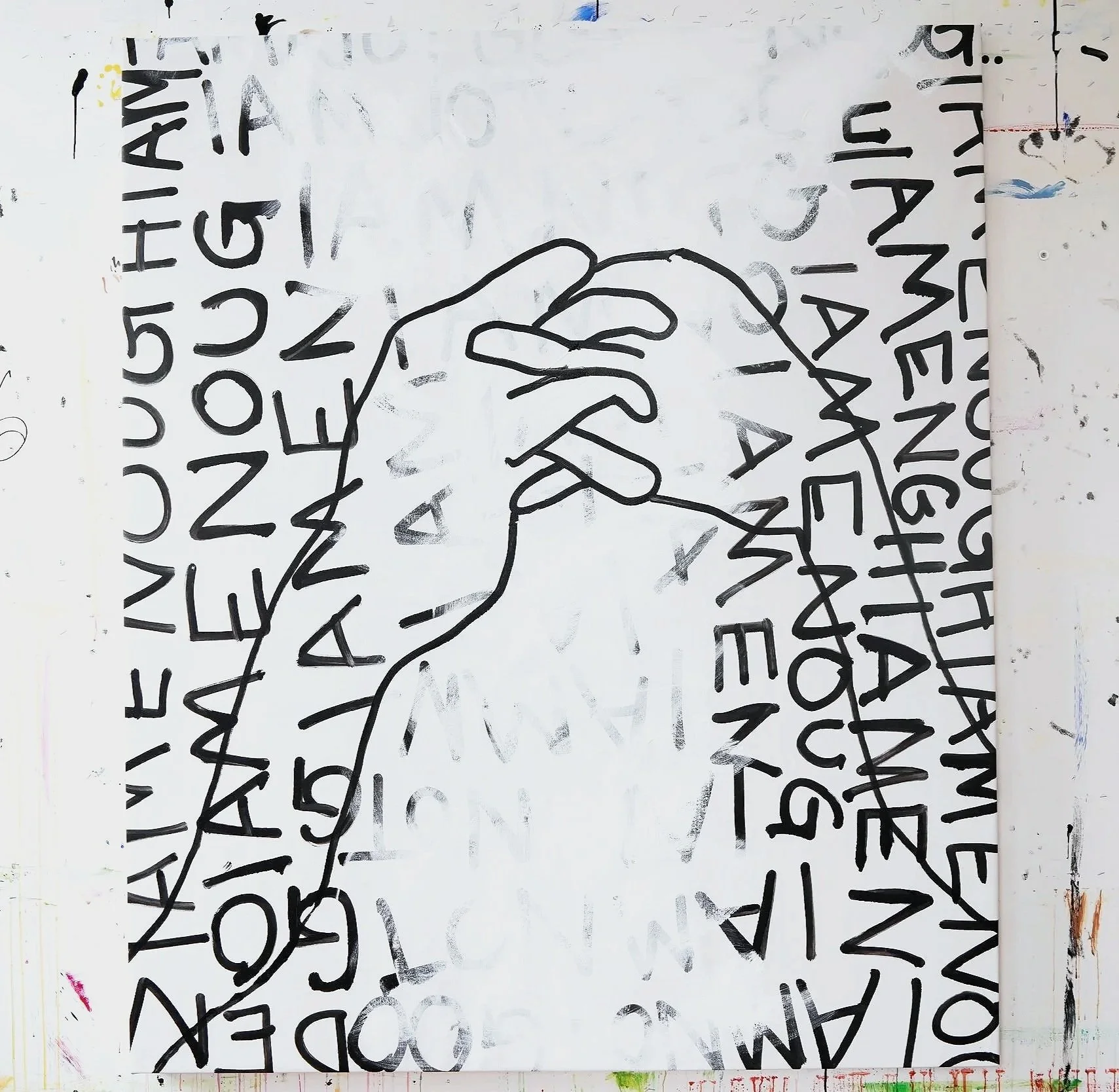 I am Not Enough, 50 x 60, mixed media, 2024.