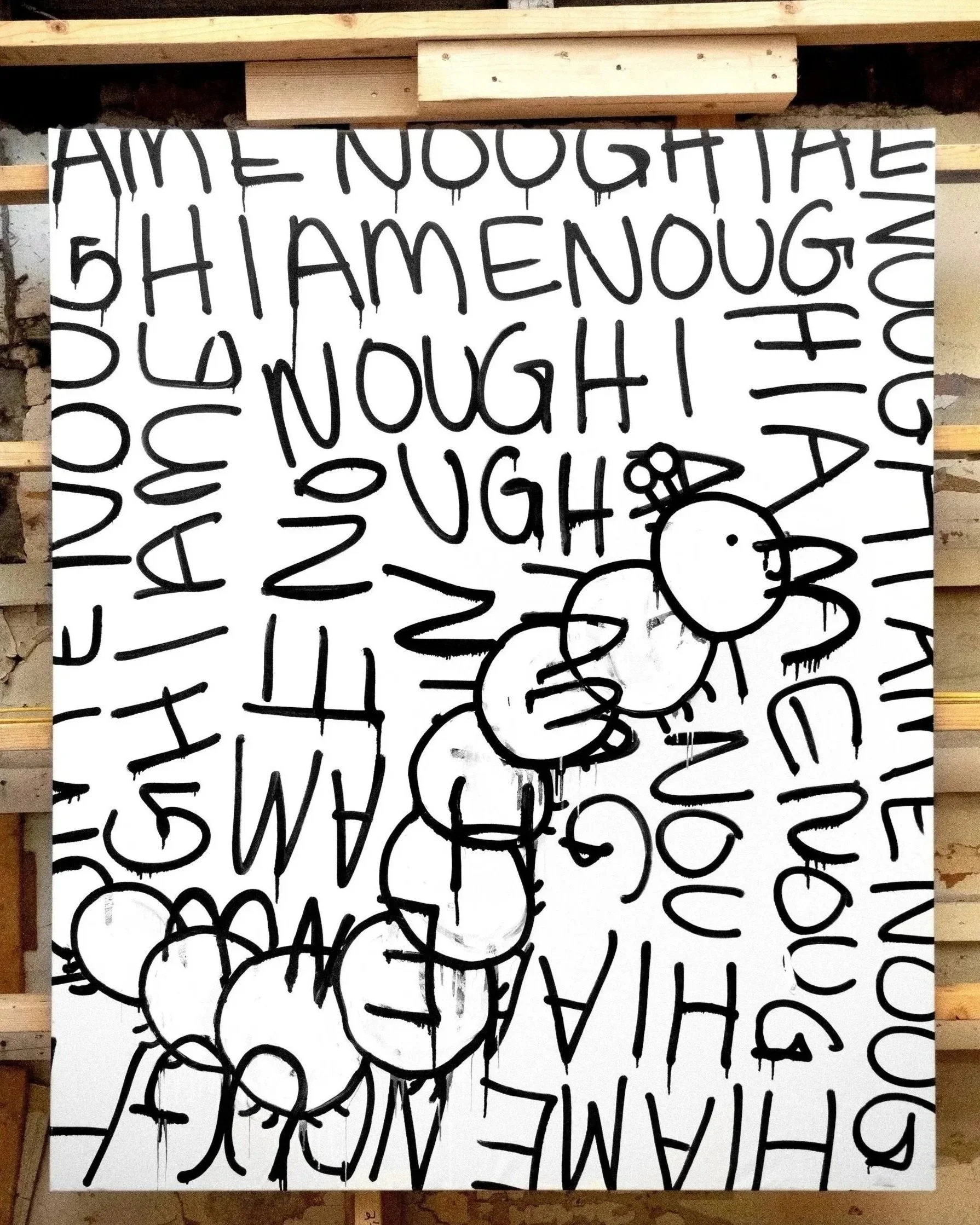 I am Enough, 50 x60, mixed media, 2025.