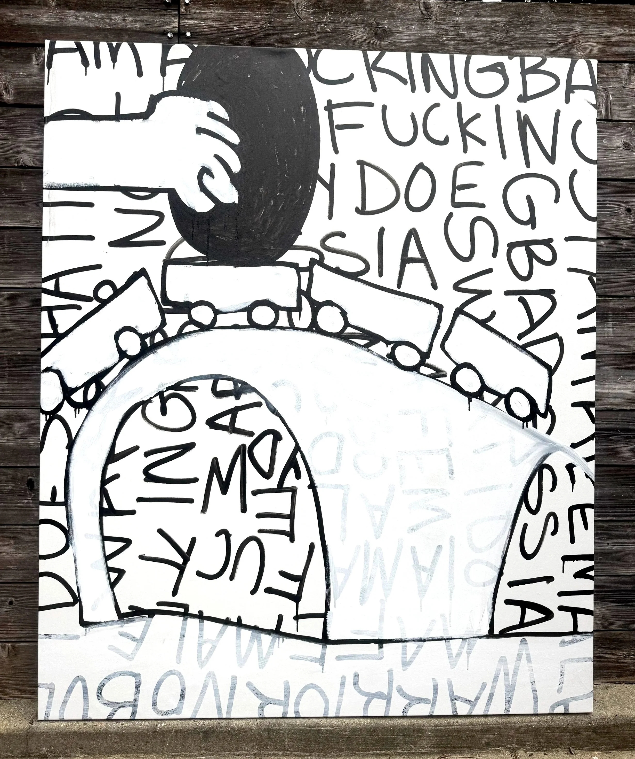 BADASS FEMALE WARRIOR, 50 x 60, mixed media, 2025.