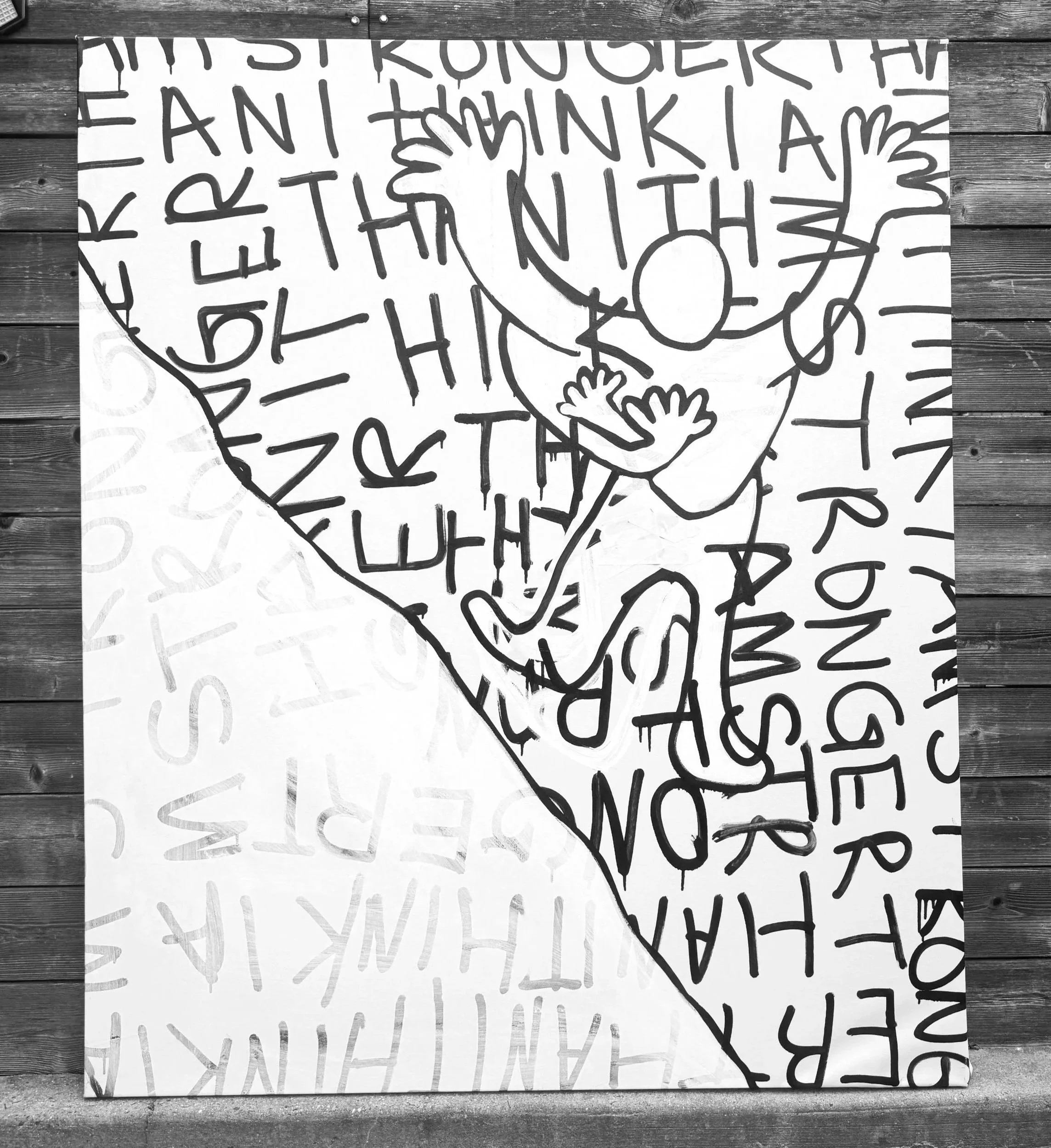 Stronger, 50 x 60, mixed media, 2025.