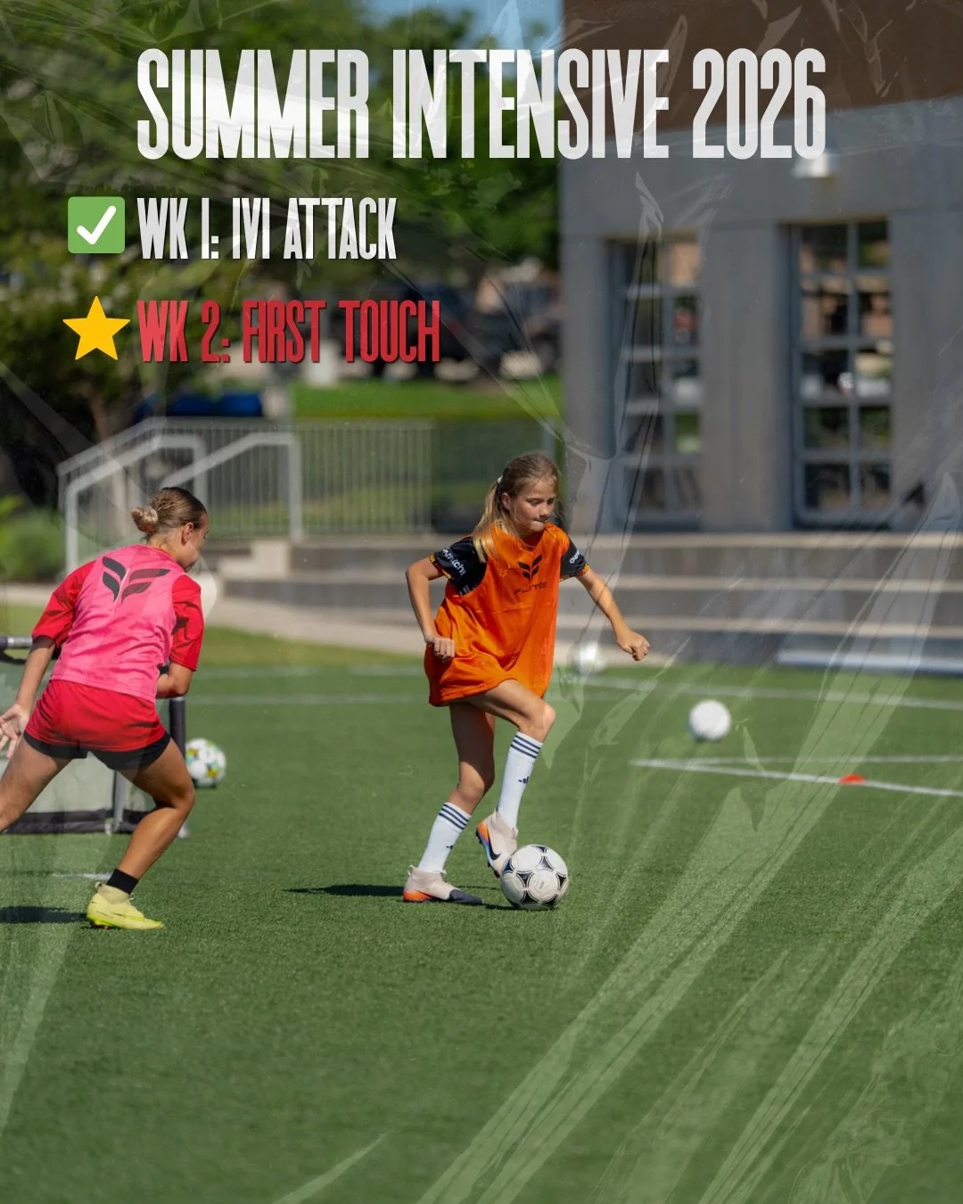 🔜Week 2 Loading!
This week we are working to compliment our 1v1&rsquo;s in WK 1 with focusing on our first touch. 

Come join us - it&rsquo;s not too late, we are just getting started!