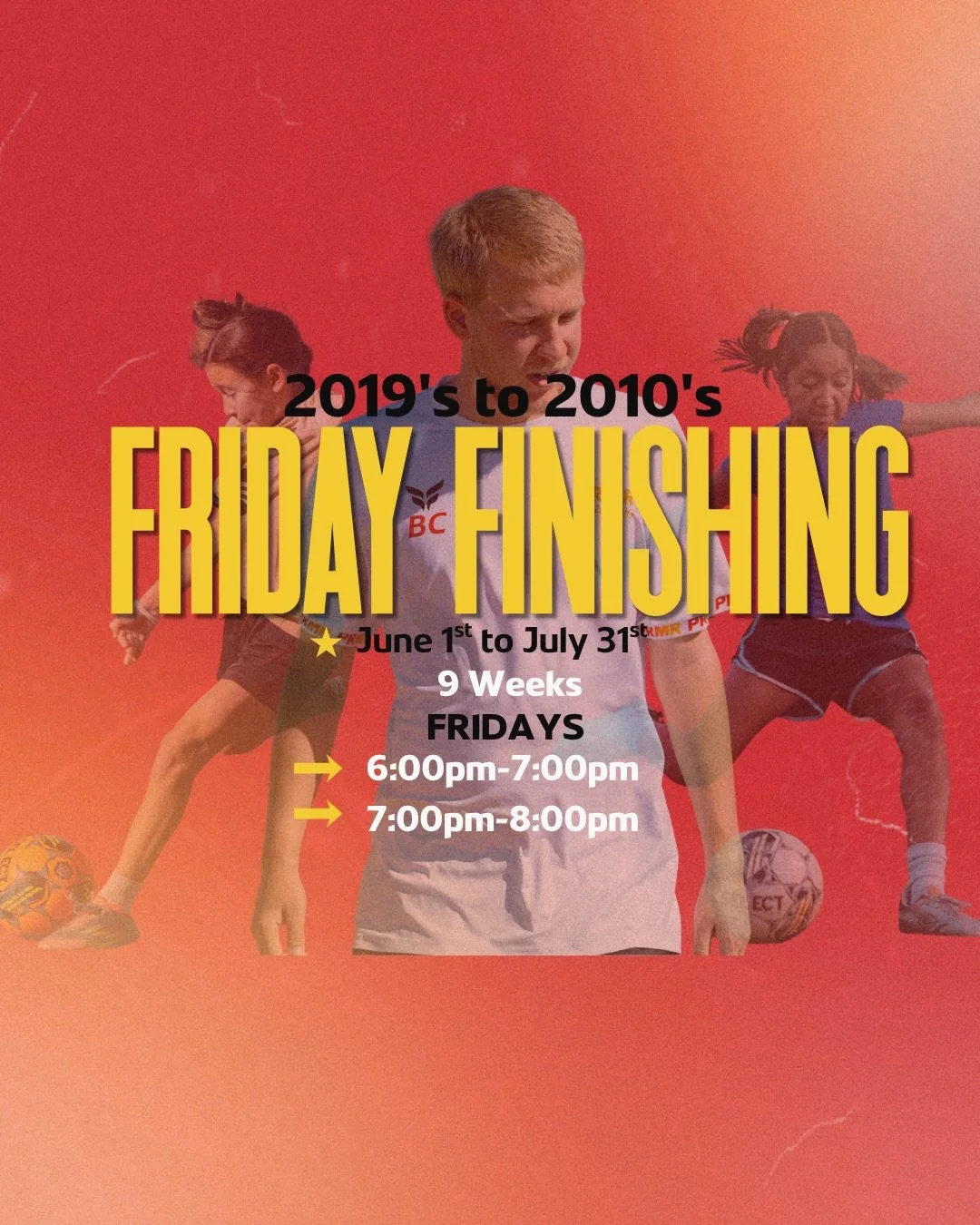 Friday Finishing got an upgrade this summer! 💪💪
Every Friday starting the week of June 1st at ATH in Allen! ⚽️⚽️
Plenty of space to get a lot of shots off. 
Let&rsquo;s get you scoring goals like never before! 
Join us Fridays for Friday Finishing!