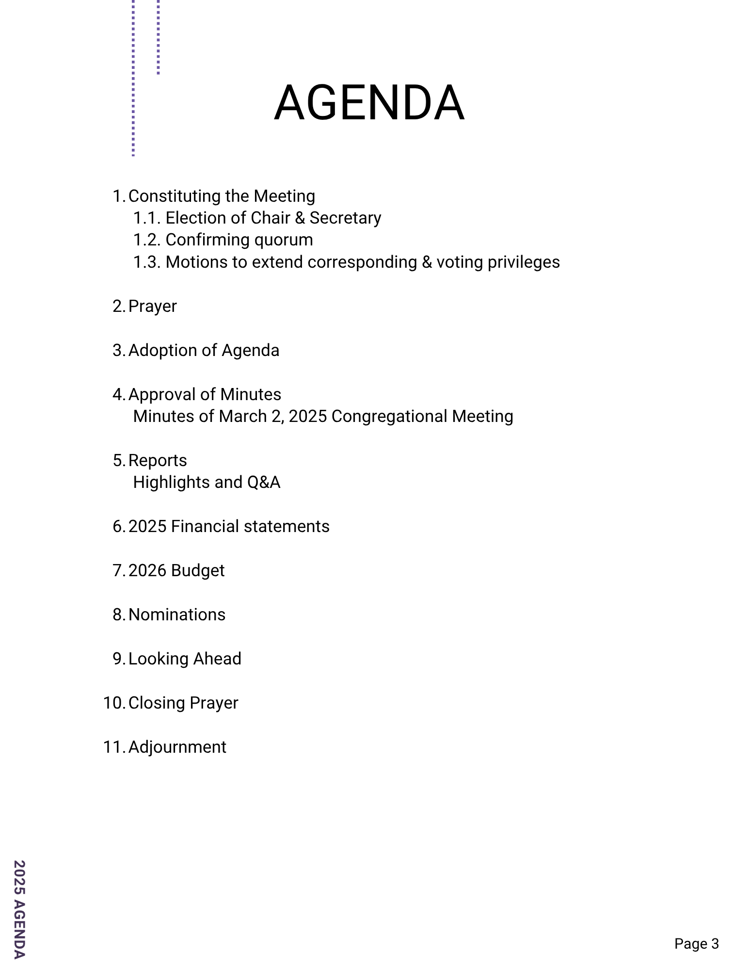 Agenda