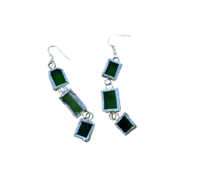 Glass Earrings - "This is My Home"