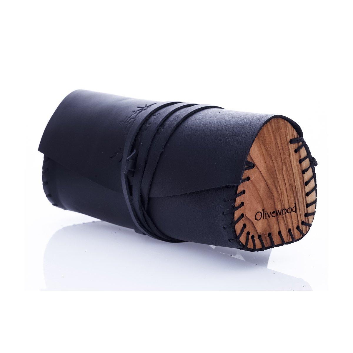 Olive Wood and Leather Bag (small)