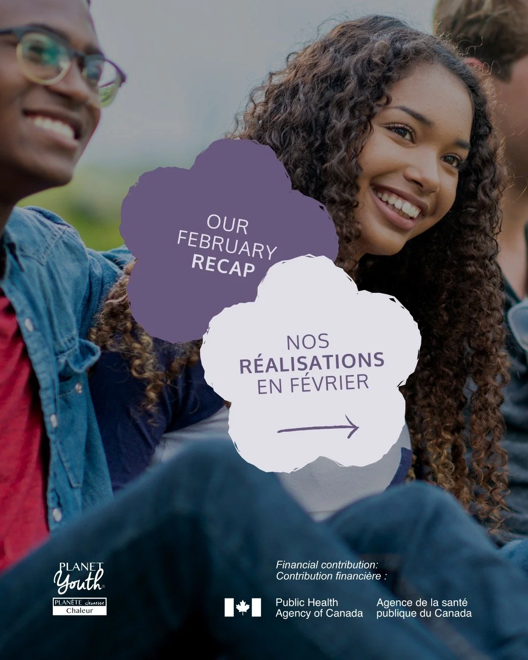 Les r&eacute;alisations de Plan&egrave;te Jeunesse Chaleur du mois de F&eacute;vrier:

1️⃣ Nous avons commenc&eacute; &agrave; partager les r&eacute;sultats du sondage Plan&egrave;te Jeunesse avec notre communaut&eacute;! Nous les avons pr&eacute;sen