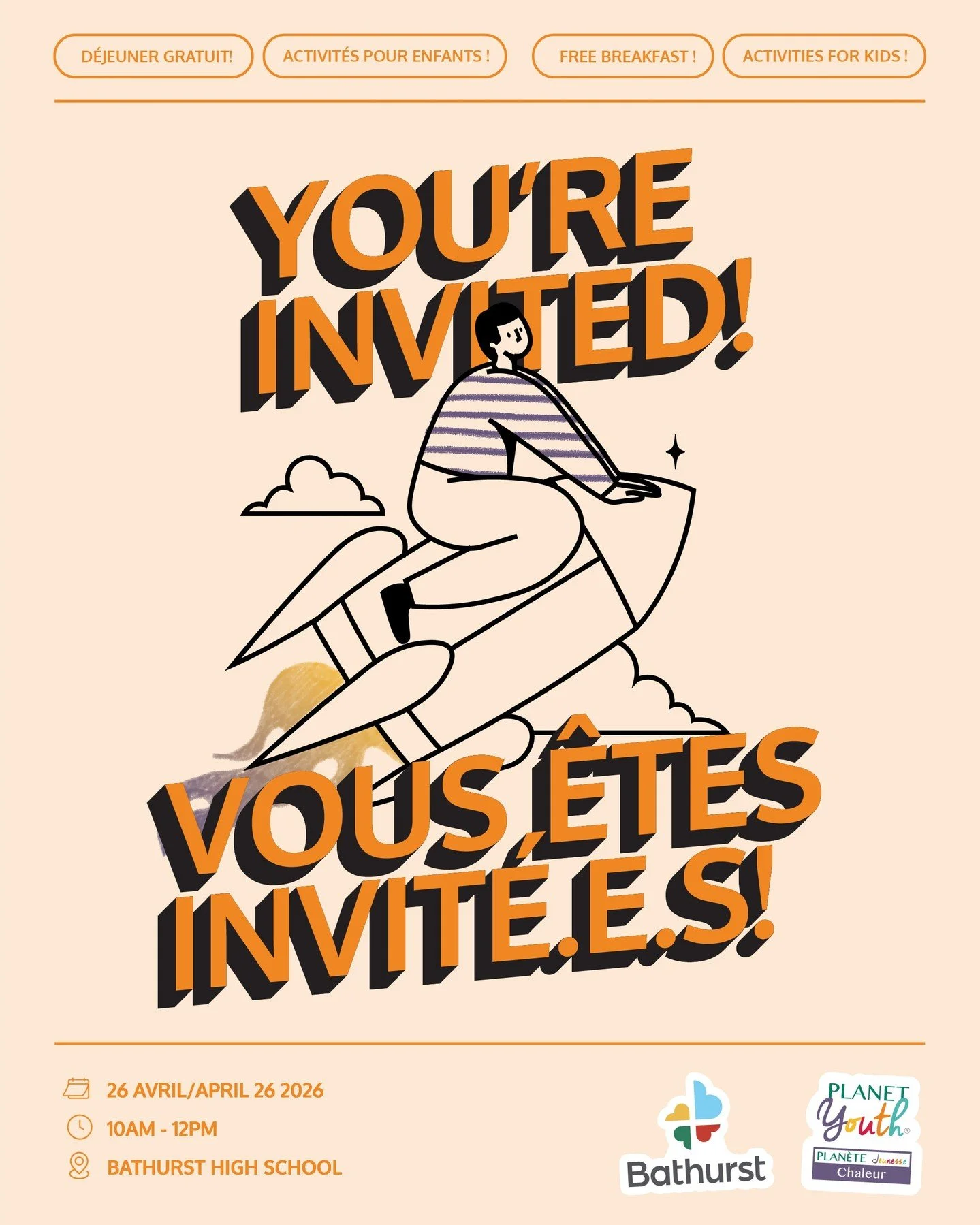 English description in comments 

Et si on s&rsquo;arr&ecirc;tait un instant pour &eacute;couter nos jeunes&hellip; et b&acirc;tir quelque chose de mieux, ensemble 💬

Plan&egrave;te Jeunesse Chaleur, en collaboration avec la Ville de Bathurst, vous 