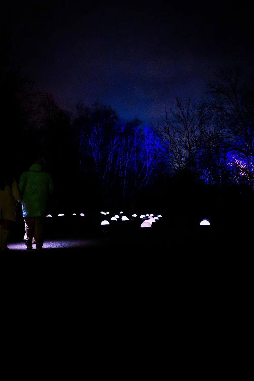 Foto 98: Luchtgedeelte van Luminoctis met gele lichtaccenten, ruimtelijke objecten en open nachtbeeld.