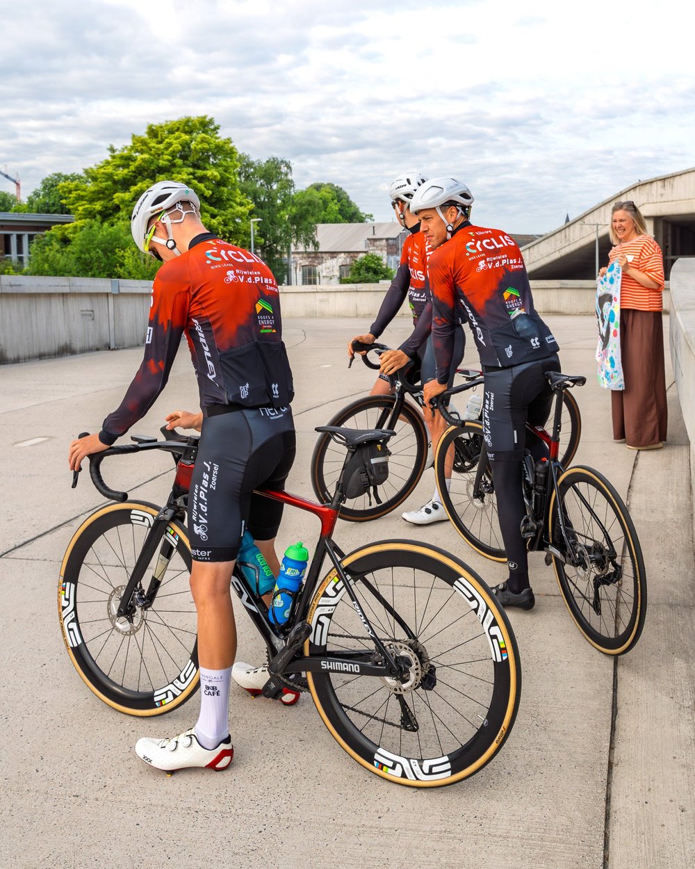 Cyclis fietsen staan klaar