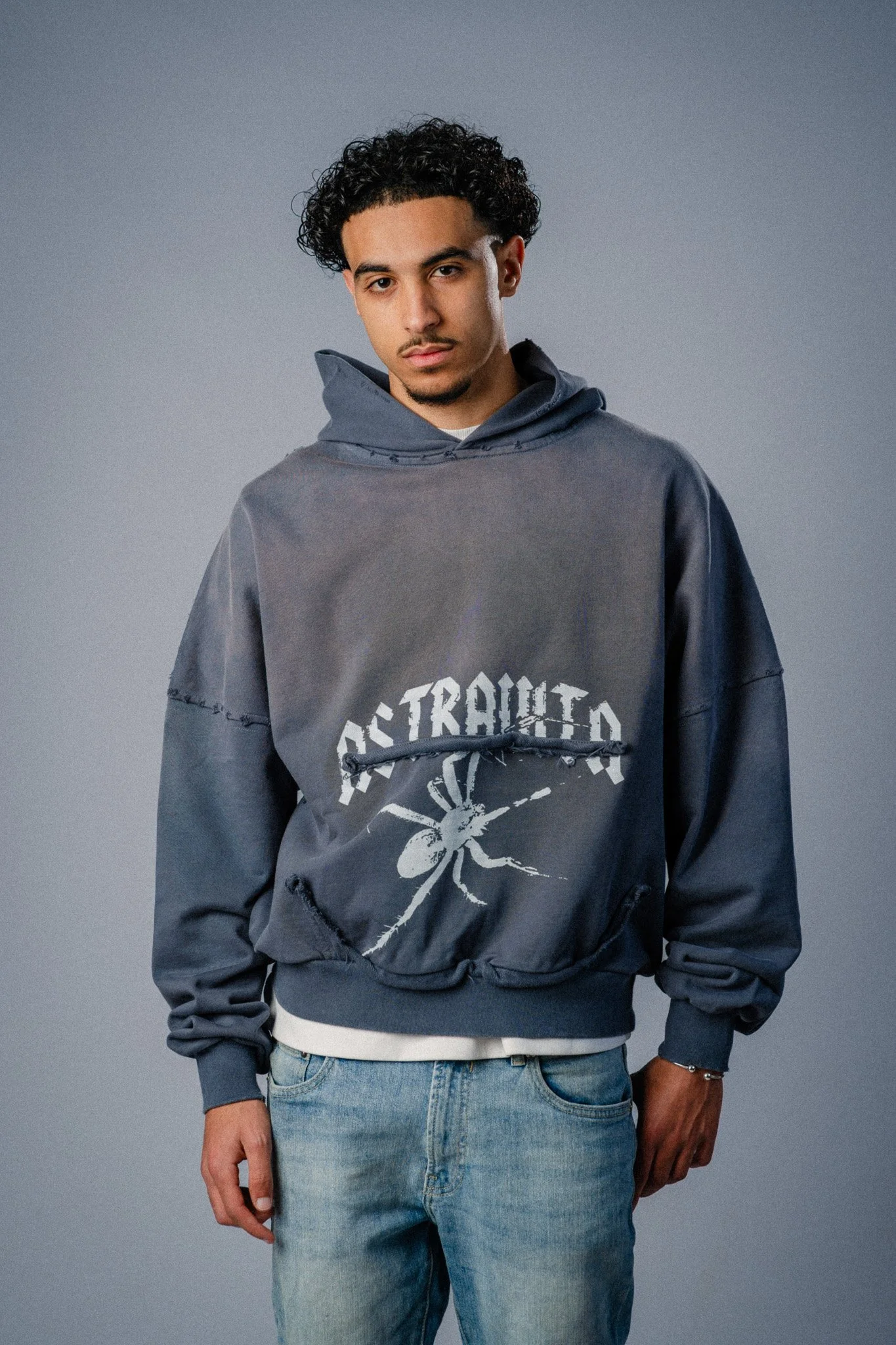 Astravita grijze hoodie, vooraanzicht