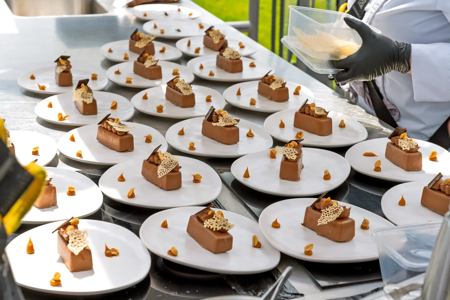 Dinner in the Sky-platform in het landschap van Waterloo