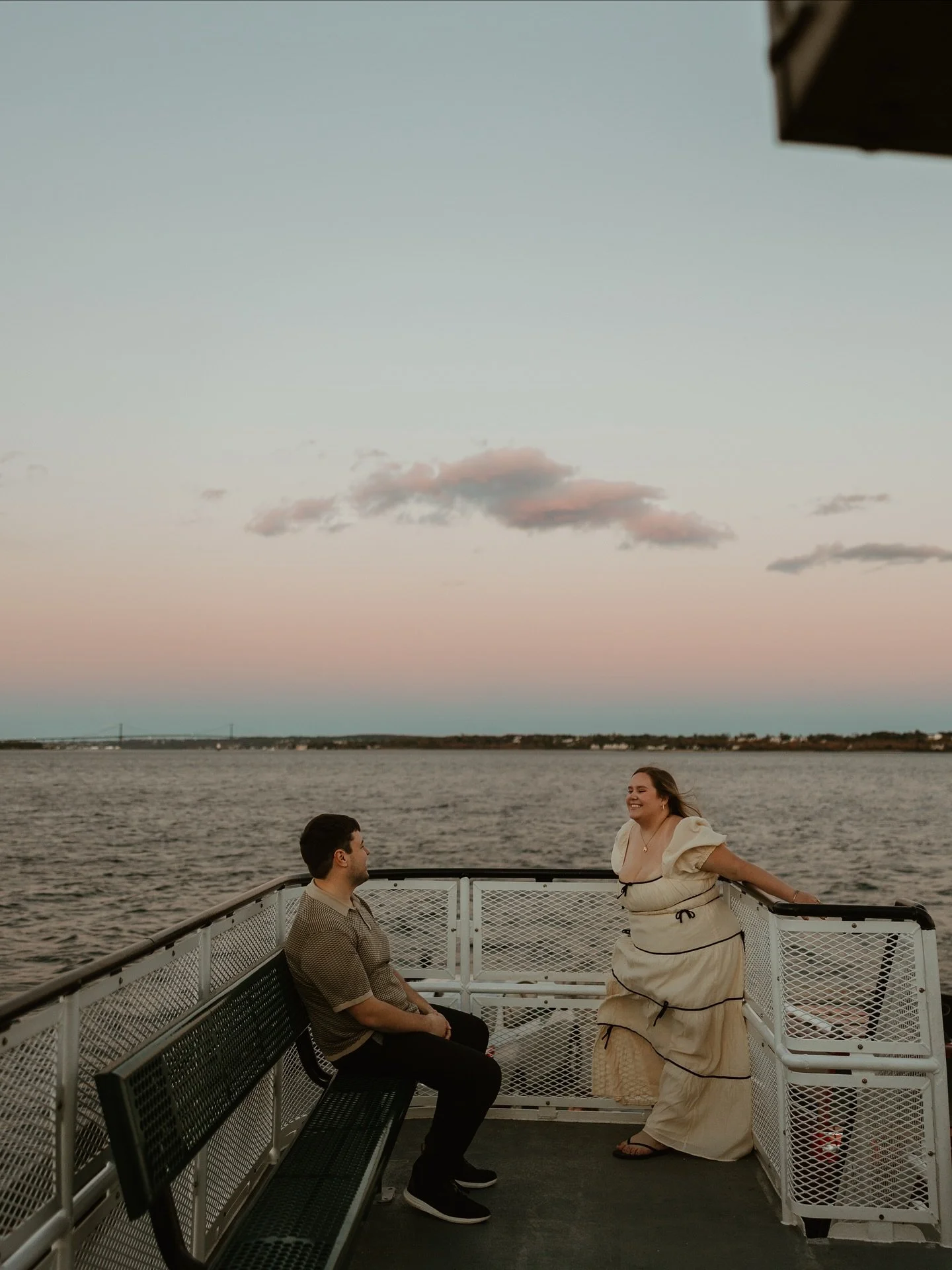doesn&rsquo;t get much better than running around the ferry you&rsquo;ve taken your whole life, at sunset, leaving one of your favorite places with the love of your life. 
Brooke &amp; Chris asked if I would take the ferry out to Prudence Island wher