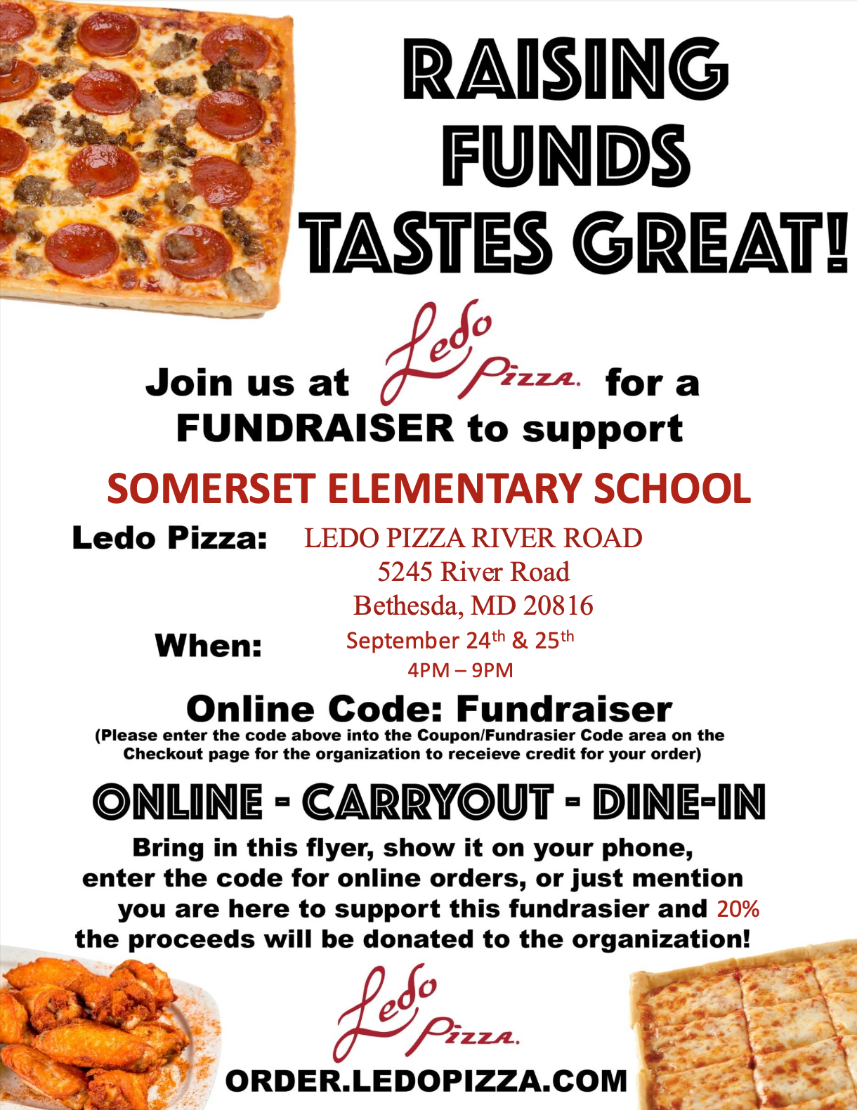 Ledo Pizza Fundraiser Night