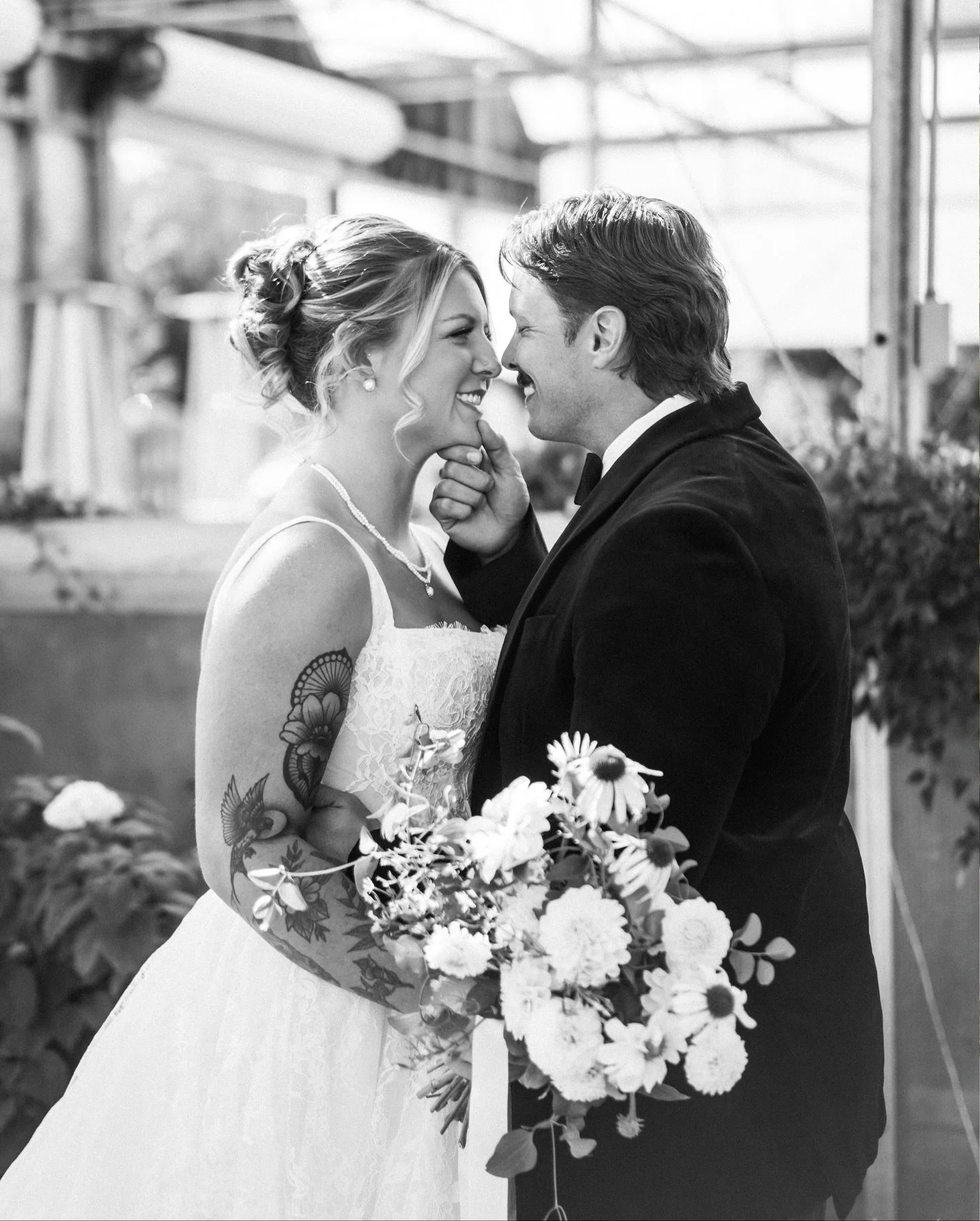 I&rsquo;ve been so excited to share photos from our bridal shoot at Creekside Greenhouse! How stunning are our bride and groom models? 🌿 Huge thank you to everyone who poured their time and creativity into making this such a fun, inspiring day of co