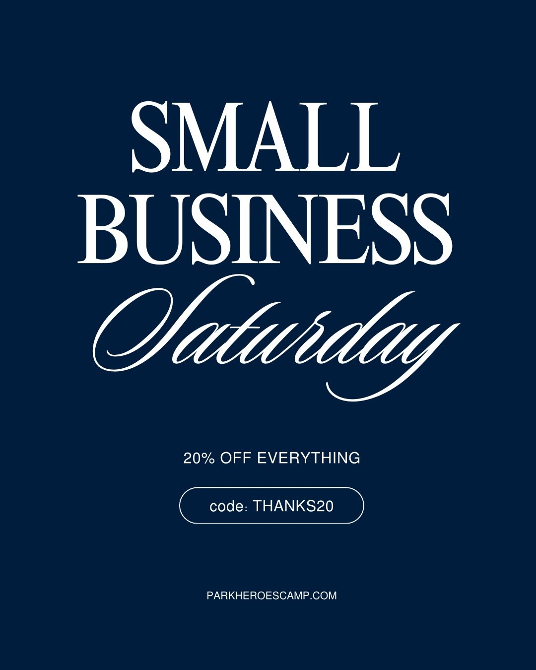 Small Business Saturday reminds us how grateful we are for this community &mdash; for every little hero who runs through our programs, every parent who trusts us, and every family who&rsquo;s helped Park Heroes grow from a dream into something real. 