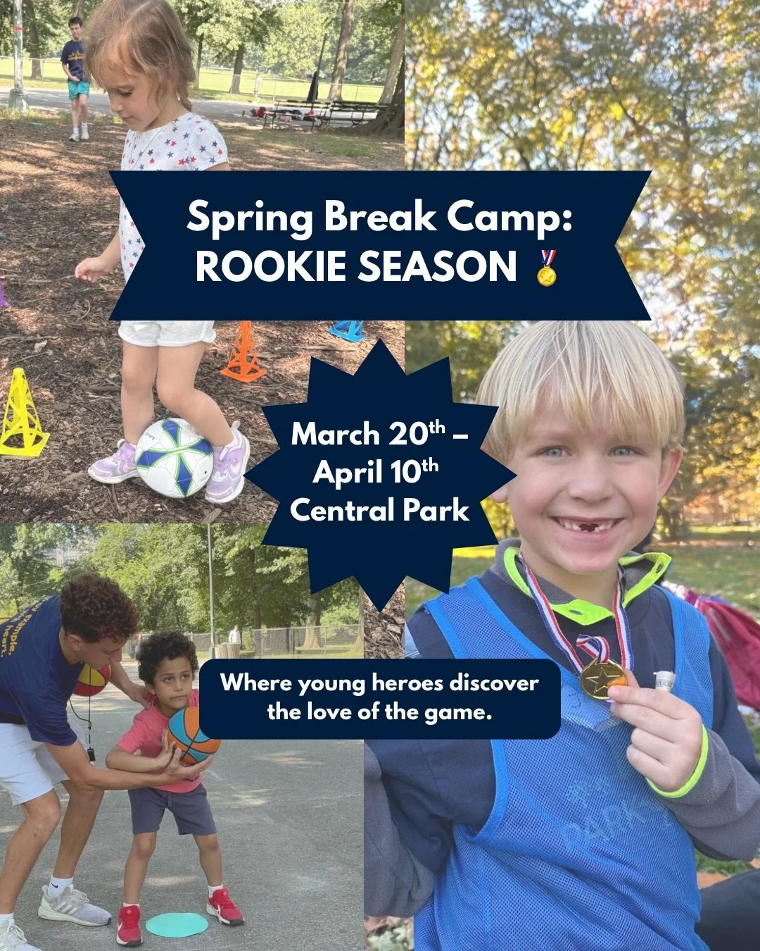 Every hero starts as a rookie&hellip;

We&rsquo;re kicking off our outdoor season with a sports-focused Spring Break Camp. New sports include lacrosse and street hockey, alongside classics like tennis and baseball. 

It&rsquo;s all about discovering 