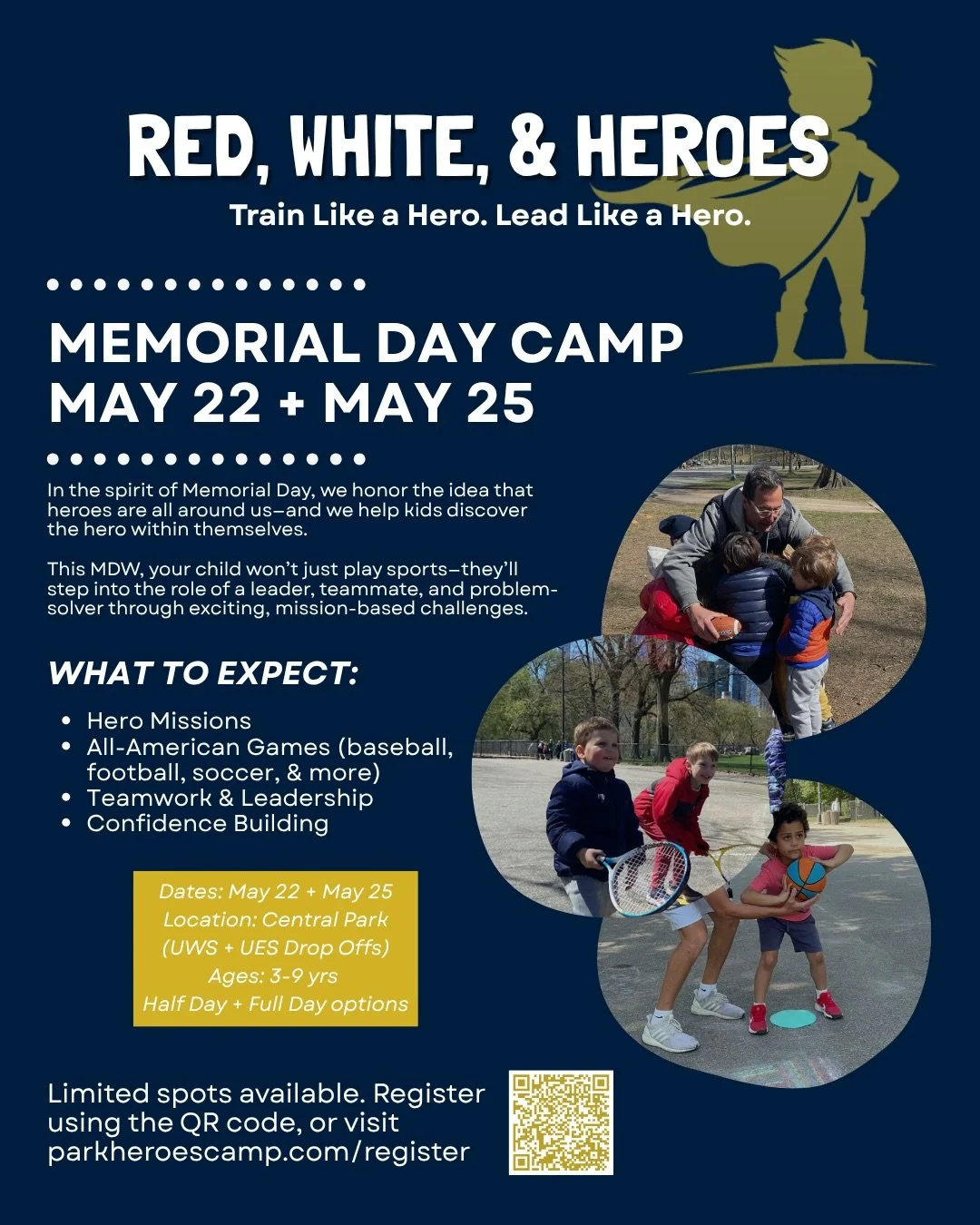 This Memorial Day, we take a moment to honor and remember those who gave everything to our country 🇺🇸

At Park Heroes, we also believe in helping kids understand what it means to be a hero in their own lives through teamwork, leadership, and lookin
