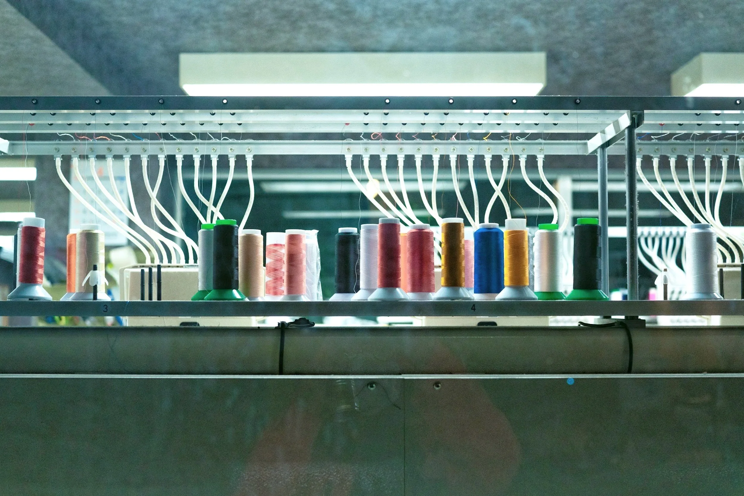 Commercial embroidery machine head