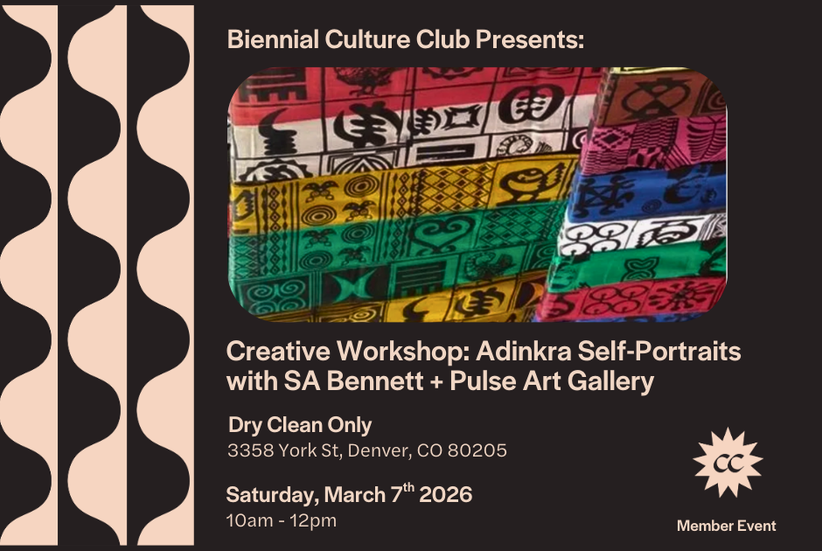 March Culture Club Event: Creative Workshop - Adinkra Self-Portraits with SA Bennett + Pulse Art Gallery