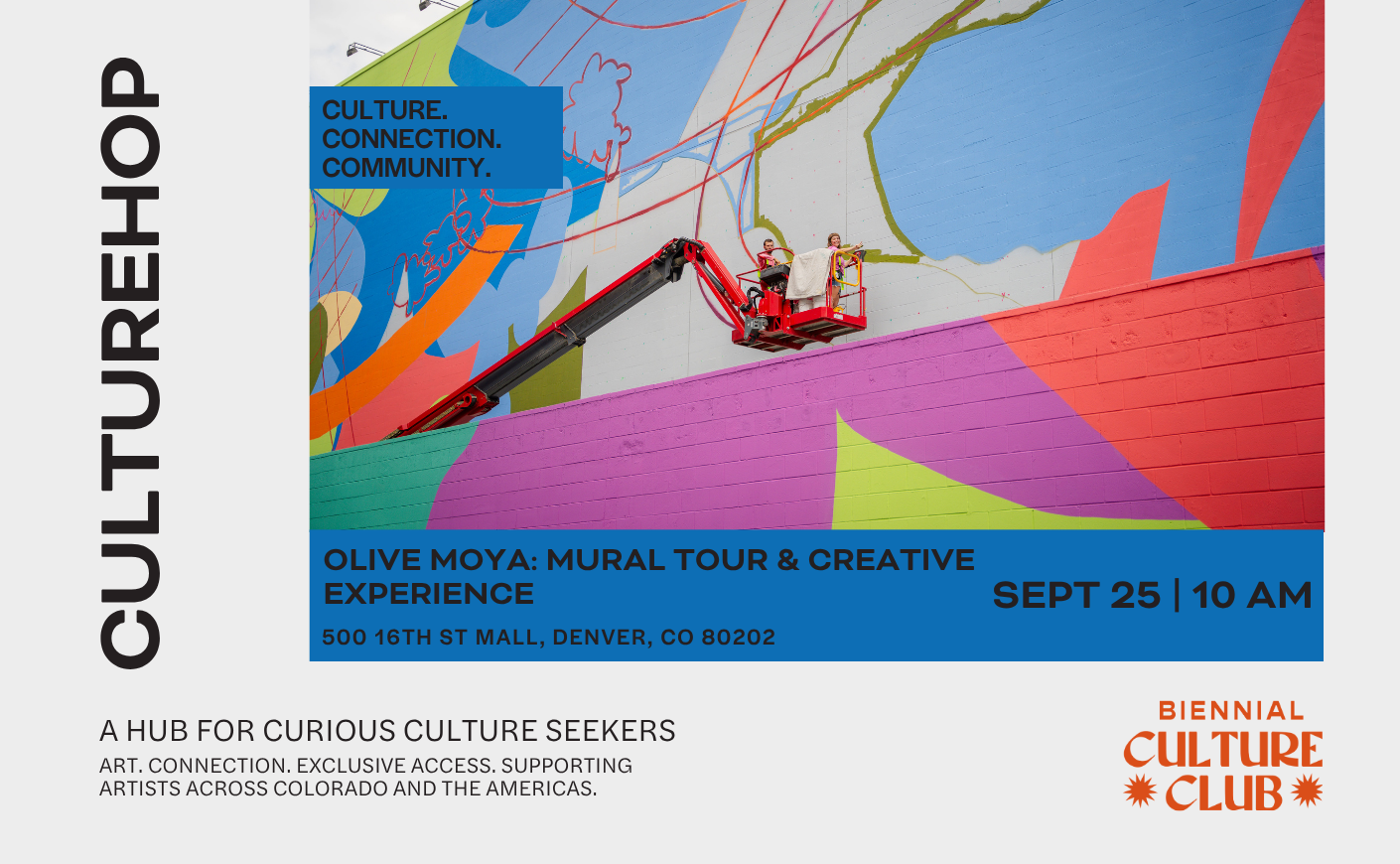 CultureHop: Olive Moya: Mural Tour &amp; Creative Experience